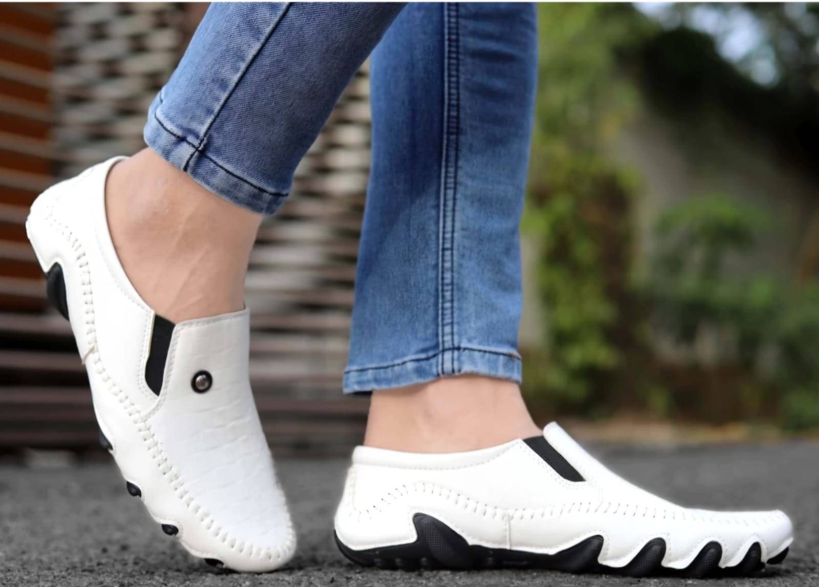     			HATTOUN White Men's Slip on