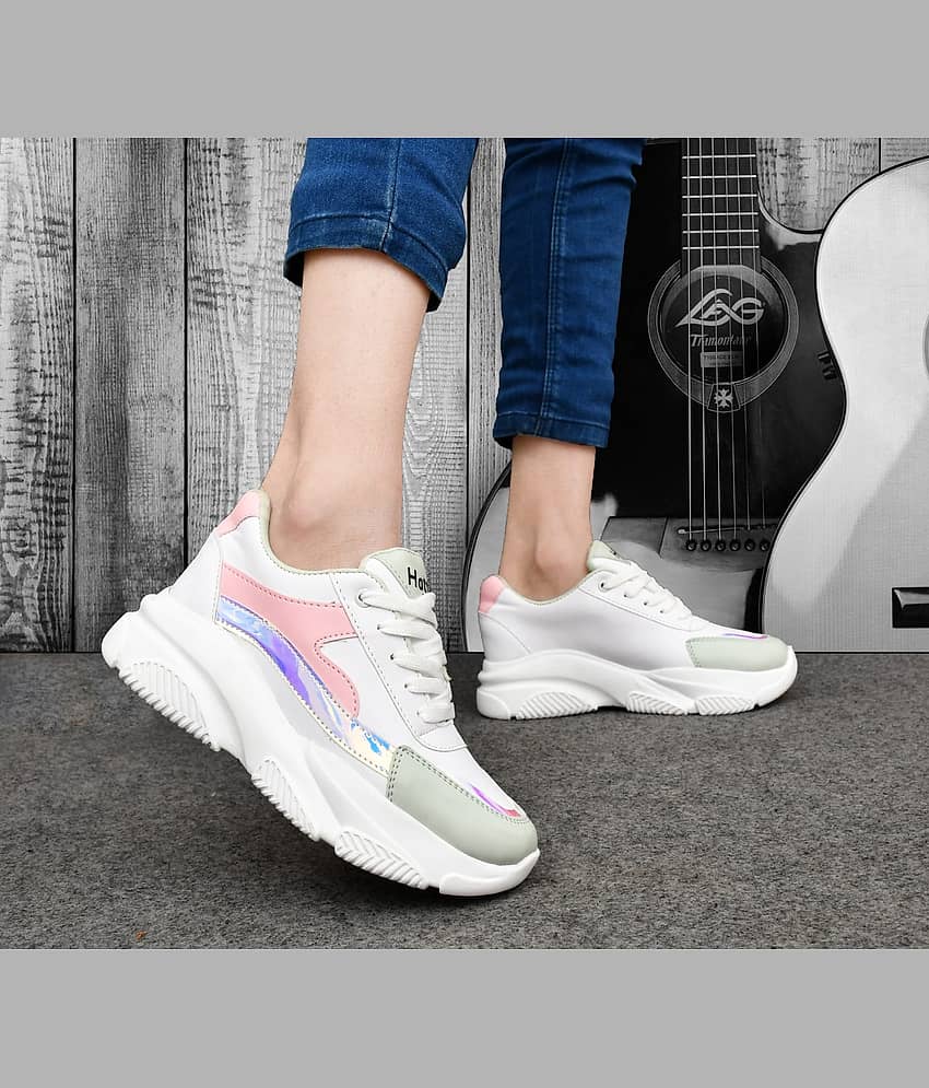 HATTOUN White Women's Sneakers - Casual Shoes | Buy online on ZillyBuy