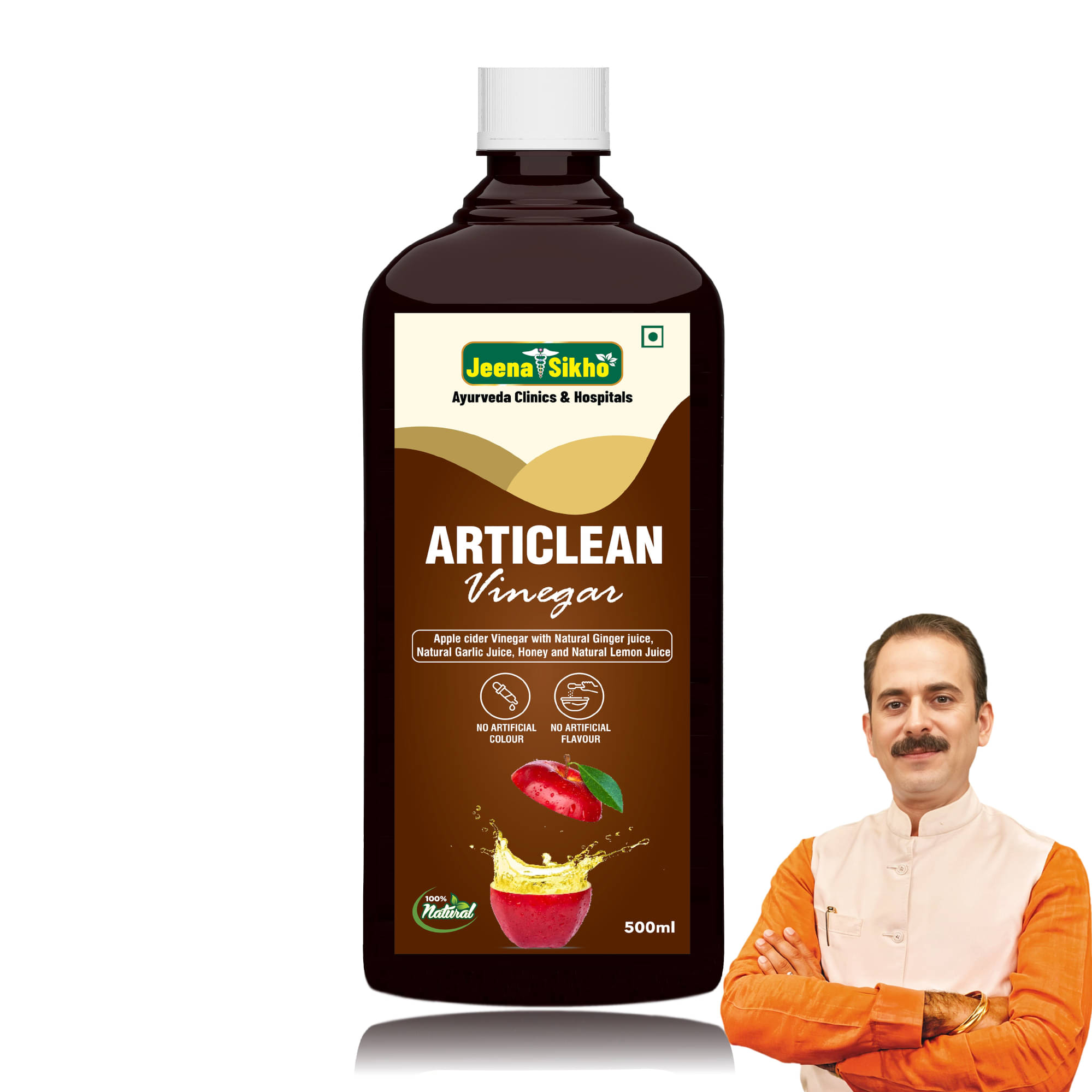     			Jeena Sikho Articlean Vinegar | Helps With Weight Loss, Gut Health, Immunity & Detox, 500 ml