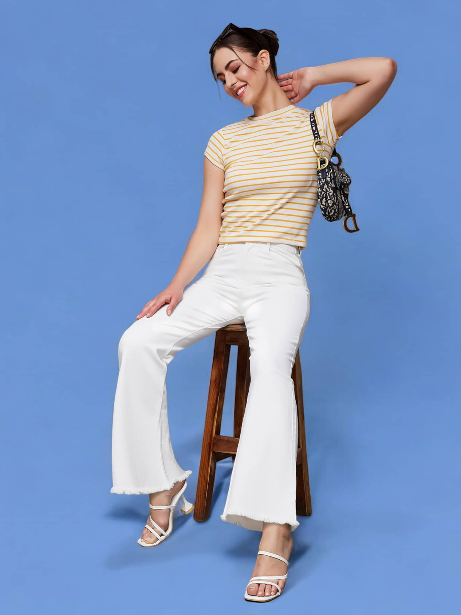 Miss Chase White Denim Bootcut Women's Jeans Pack of