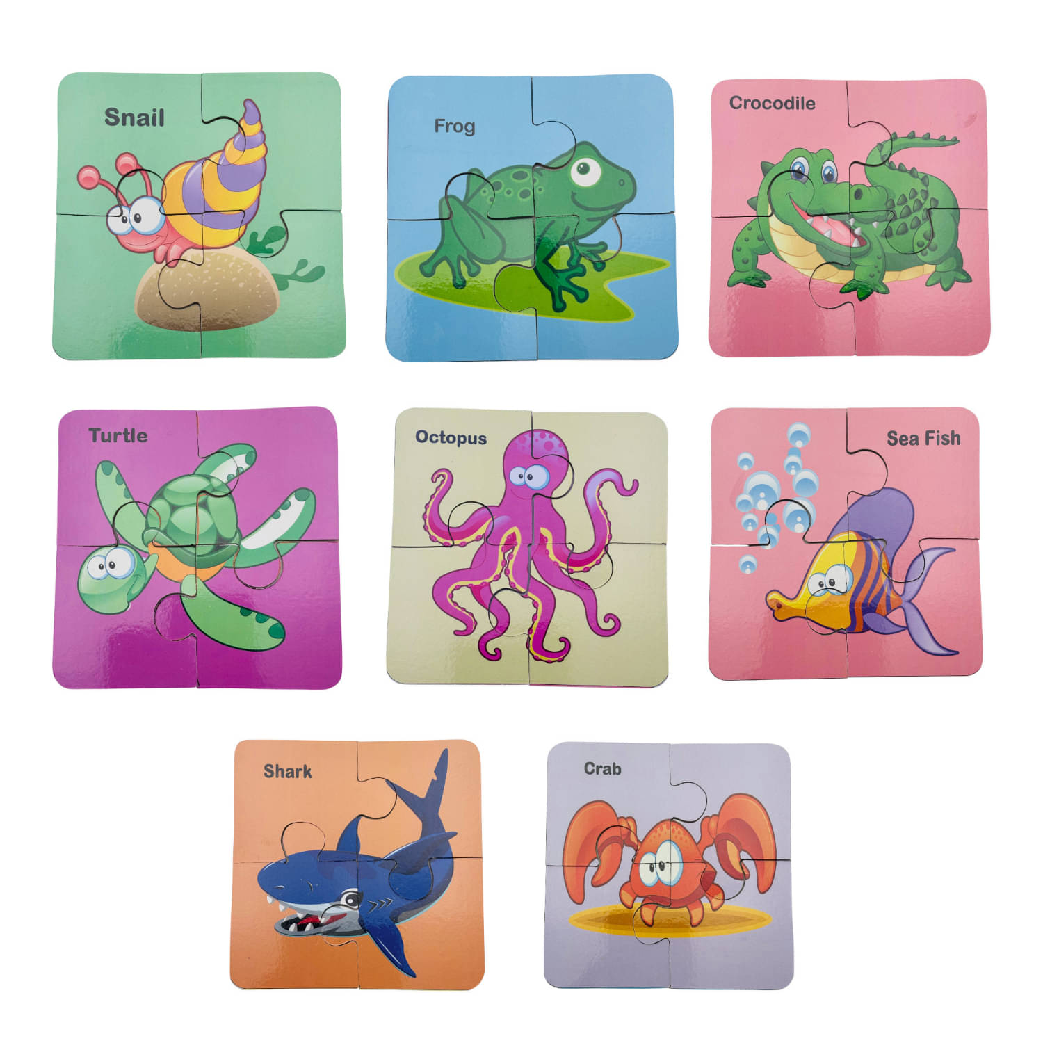 Mr. Carve 8 in 1 First Fun & Educational Jigsaw Puzzles for Kids - 8 Wooden Puzzles - Age 2 Years Old & Above- Fun & Challenging Brain Booster Games - Water Animals Mr. Carve 8 in 1 First Fun & Educational Jigsaw Puzzles for Kids - 8 Wooden Puzzles - Age 2 Years Old & Above- Fun & Challenging Brain Booster Games - Water Animals