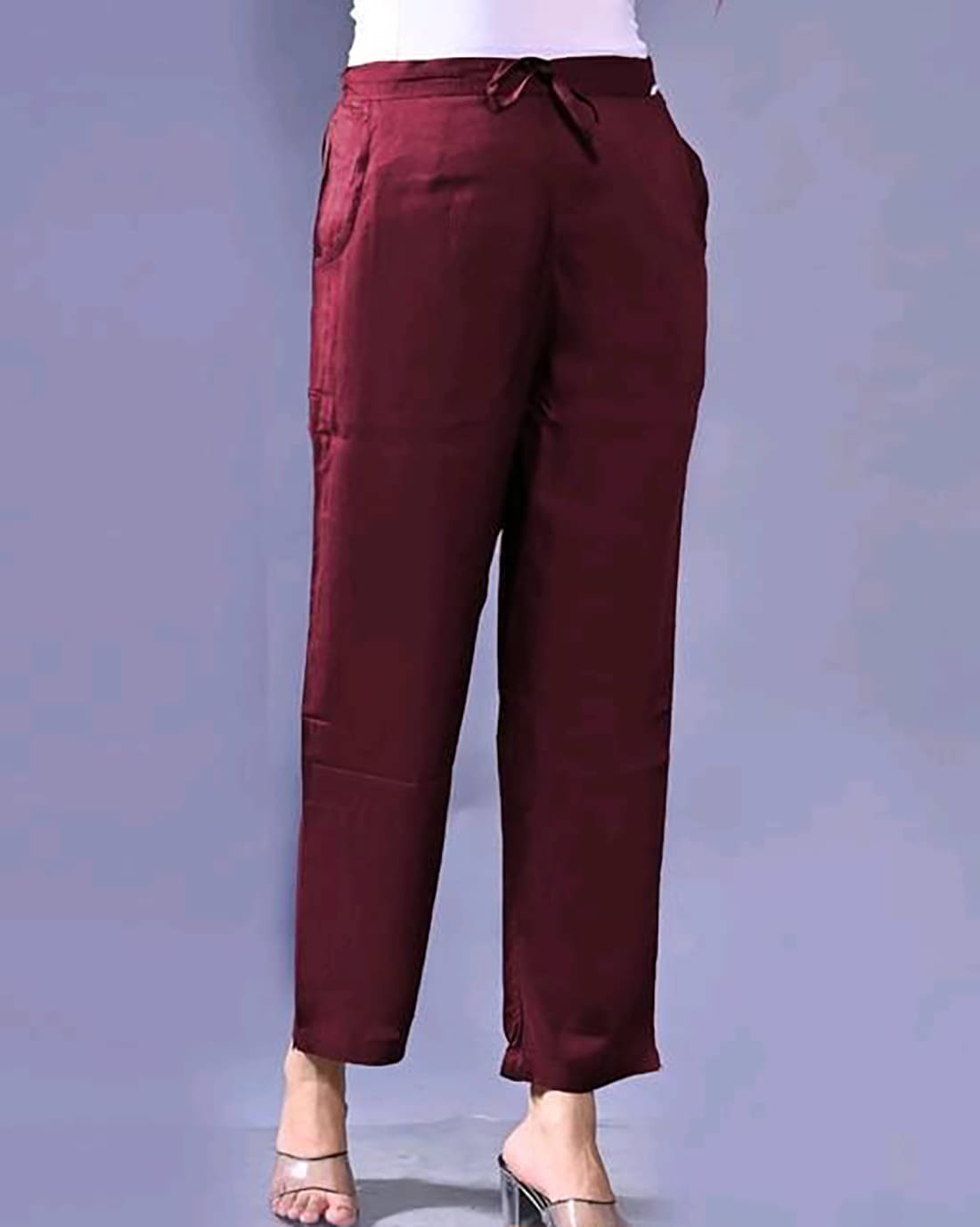     			OuterWear Pack of 1 Cotton Blend Regular Women's Casual Pants ( Brown )