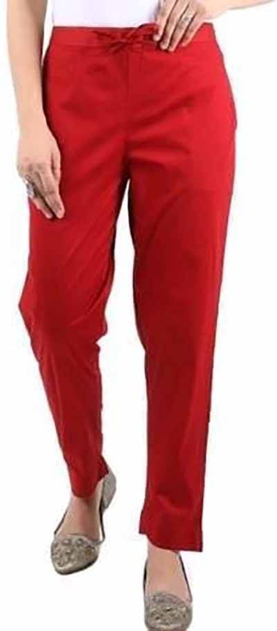     			OuterWear Pack of 1 Cotton Blend Regular Women's Casual Pants ( Red )