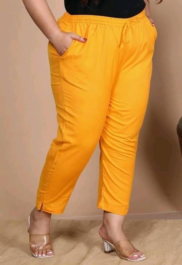     			OuterWear Pack of 1 Cotton Blend Regular Women's Casual Pants ( Yellow )