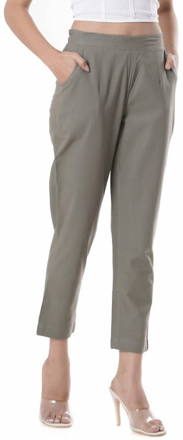     			OuterWear Pack of 1 Cotton Regular Women's Casual Pants ( Grey )