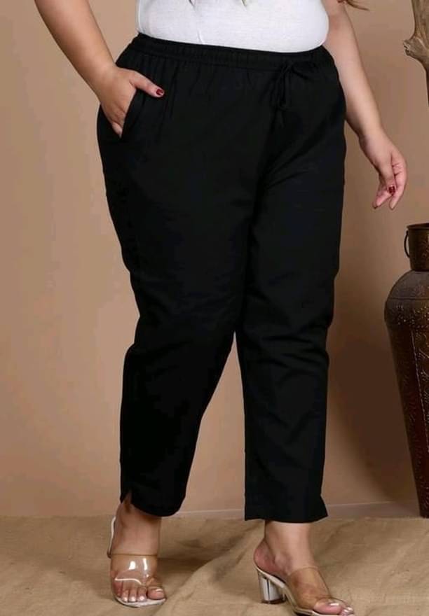     			OuterWear Pack of 1 Cotton Blend Regular Women's Casual Pants ( Black )