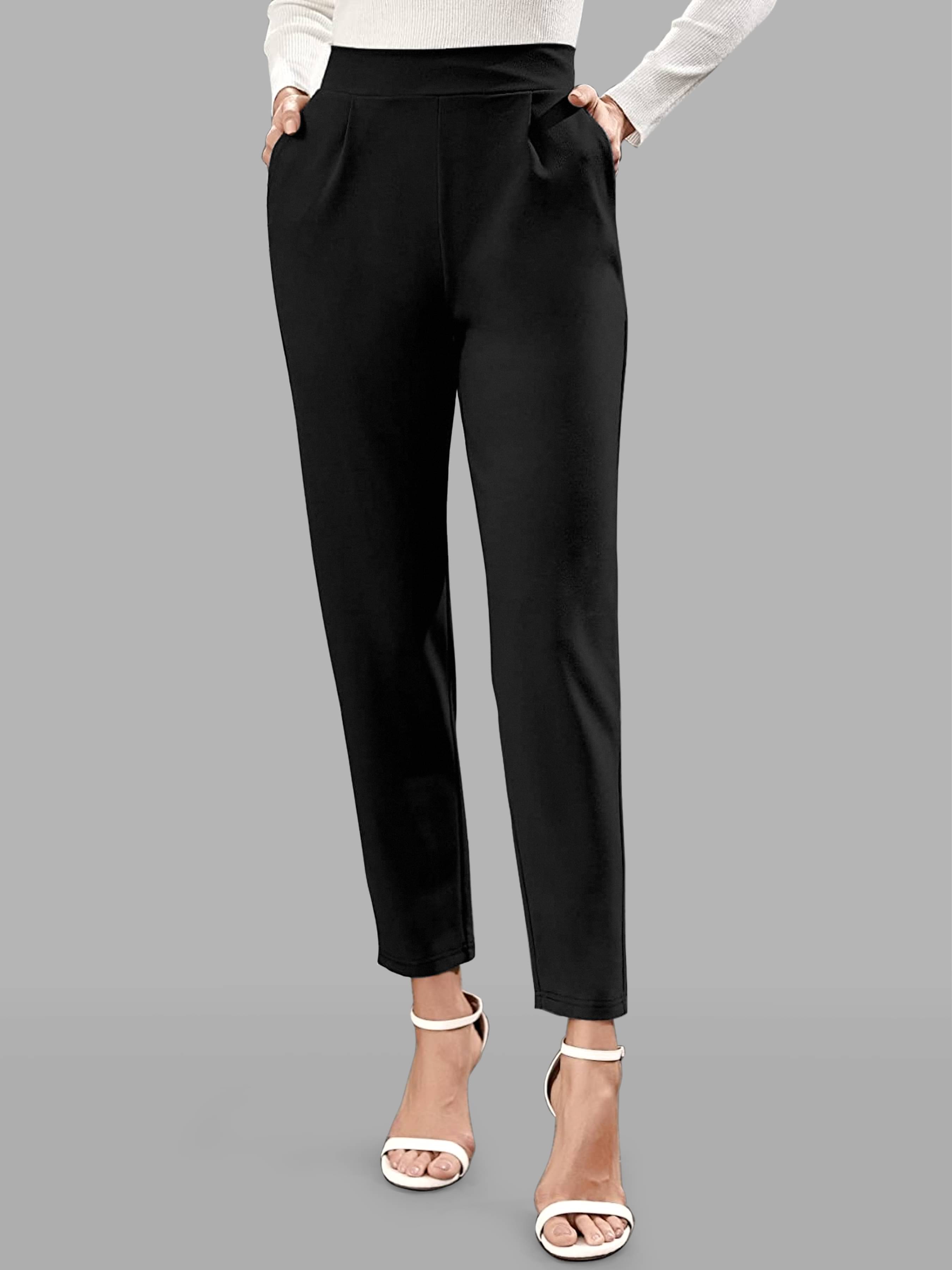     			OuterWear Pack of 1 Cotton Blend Regular Women's Casual Pants ( Black )