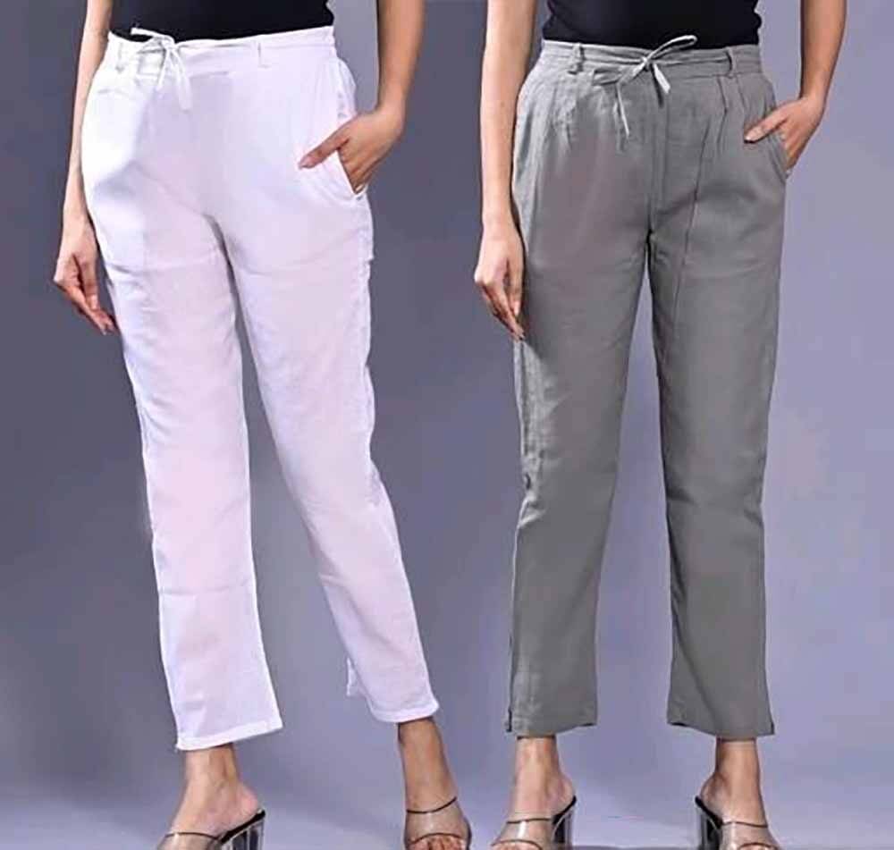     			OuterWear Pack of 2 Cotton Blend Regular Women's Casual Pants ( Multicolor )