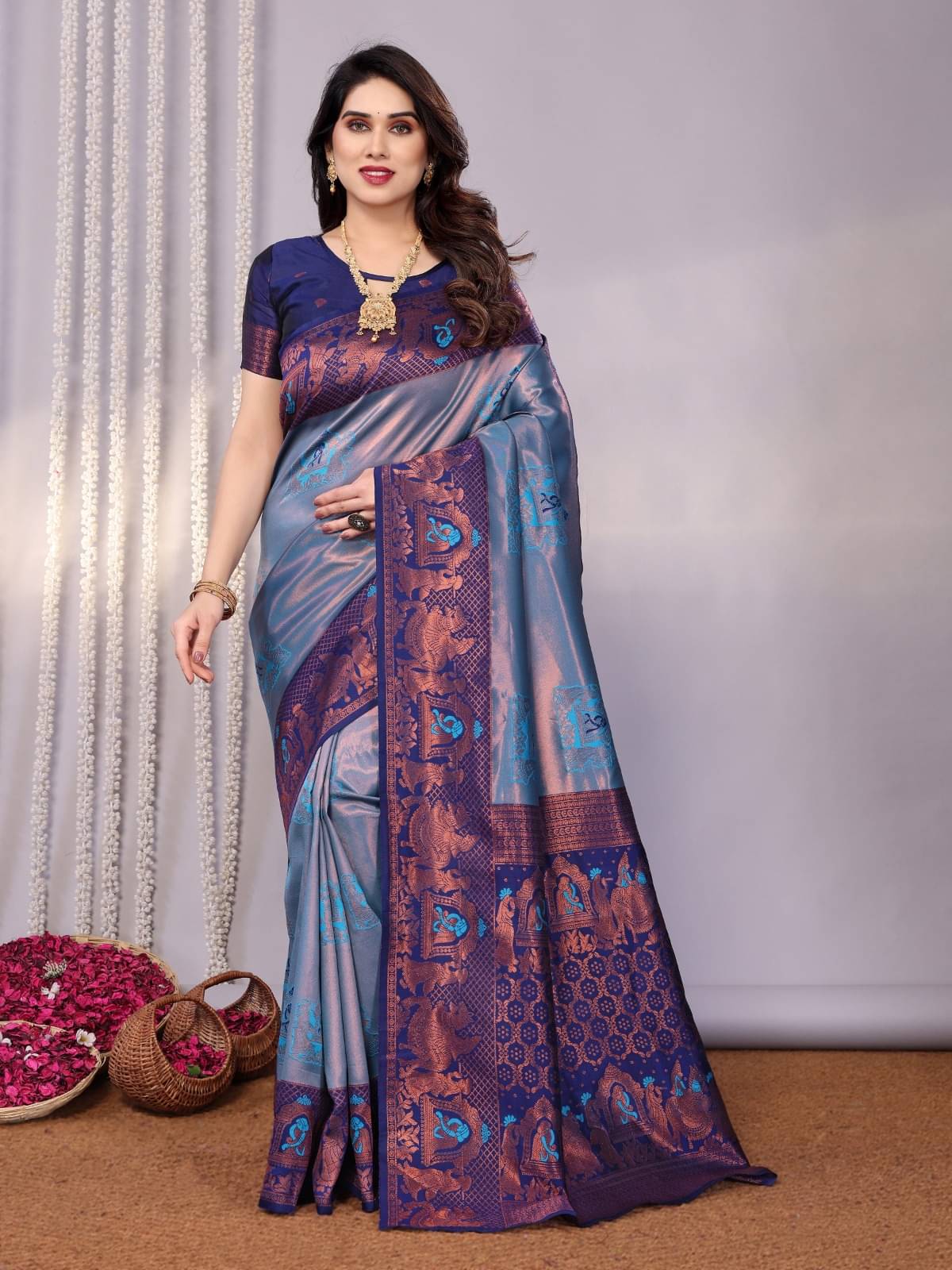 SARIK  FASHION Banarasi Silk Woven Saree With Unstitched Blouse Piece ( Multicolor3 )     			SARIK  FASHION Banarasi Silk Woven Saree With Unstitched Blouse Piece ( Multicolor3 )
