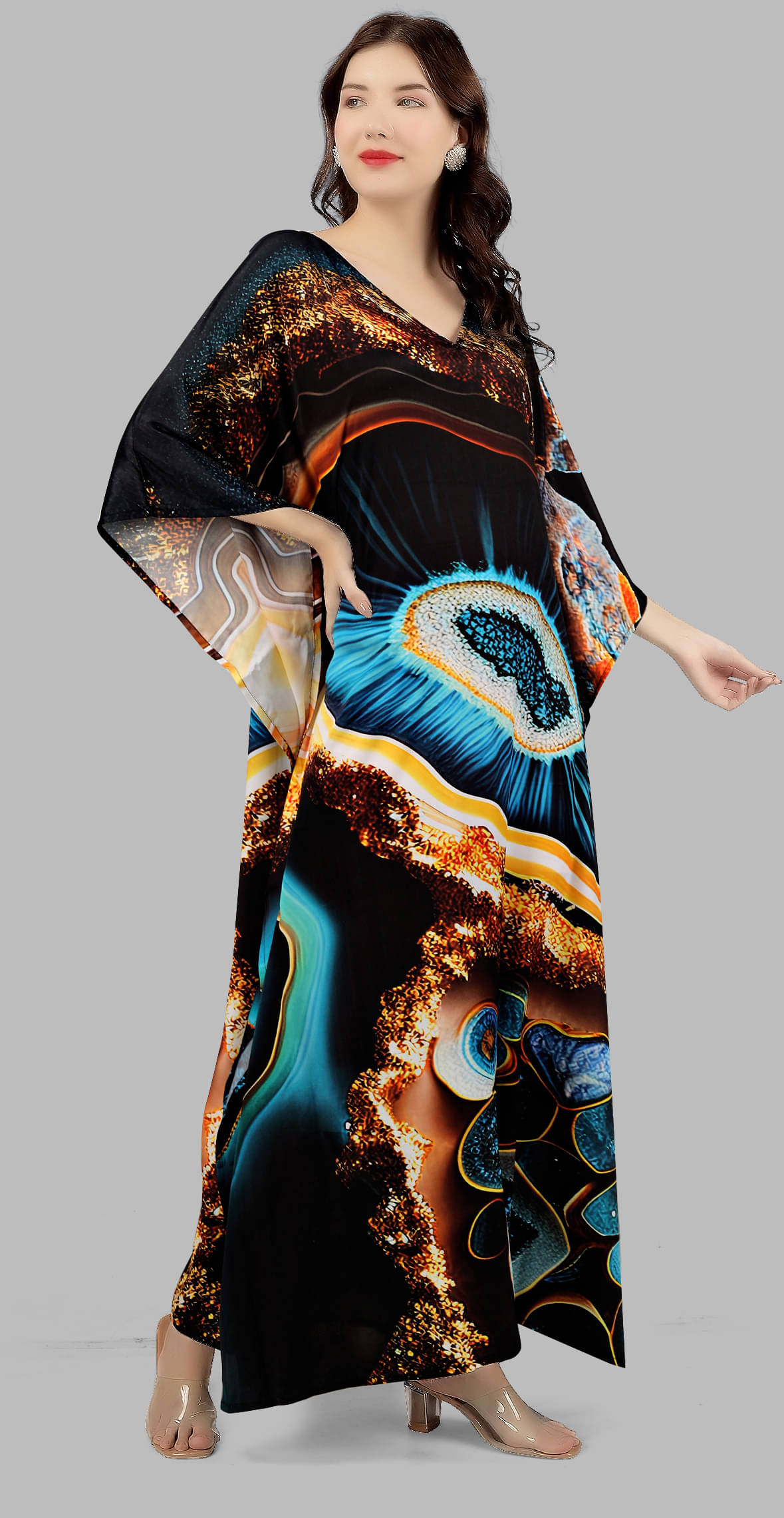 SILK SUTRA Women's Silk Kaftan ( Multi Color ) SILK SUTRA Women's Silk Kaftan ( Multi Color )
