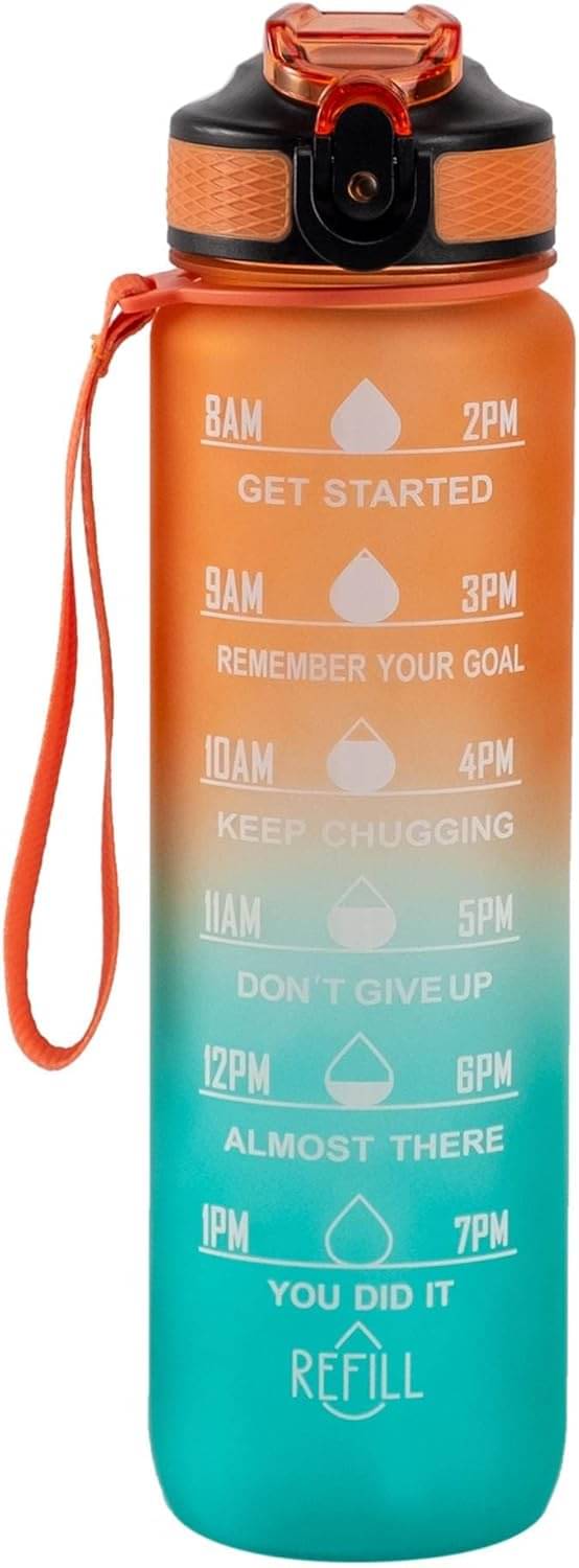     			Stysol Motivational Time Marker Multicolour Plastic Water Bottle 1000 mL ( Set of 1 )