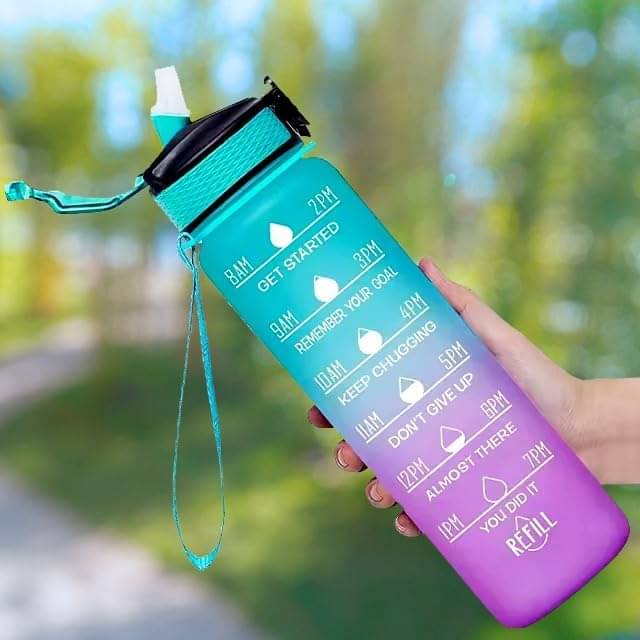     			Stysol Motivational Time Marker Multicolour Plastic Water Bottle 1000 mL ( Set of 1 )