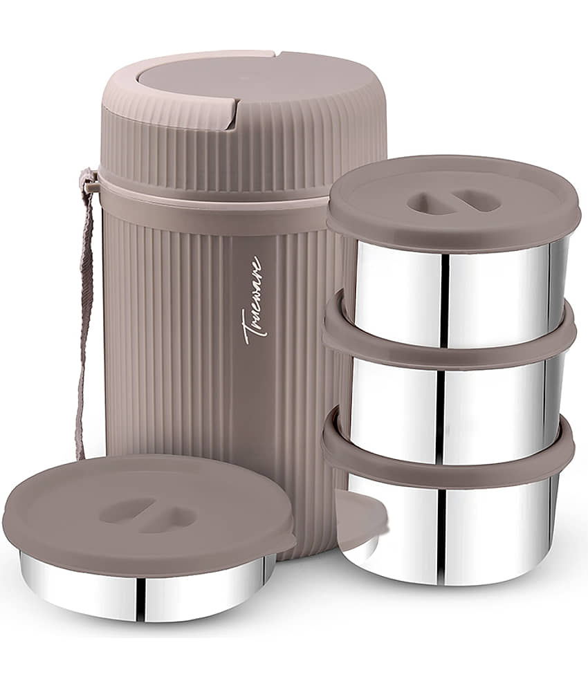 Milton Flexi Inner Stainless Steel Lunch Box, Set of 4, (180