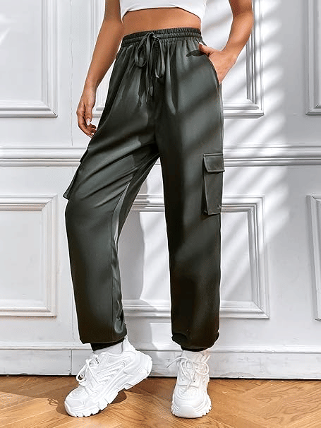     			Unicus Apparel Pack of 1 Cotton Blend Wide Leg Women's Joggers ( Grey Melange )