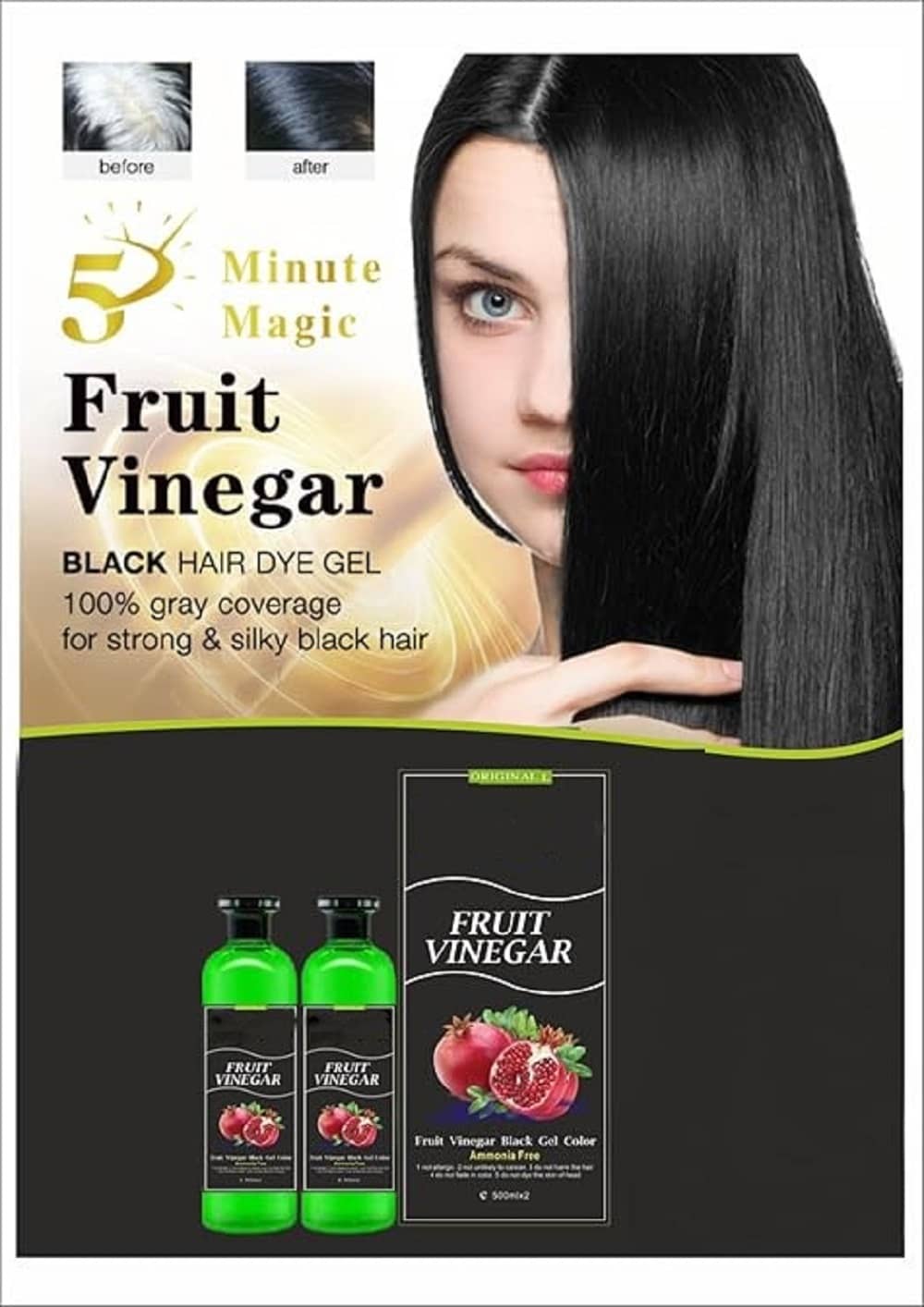 WRIXTY Ammonia Free Temporary Hair Color 200 mL Black