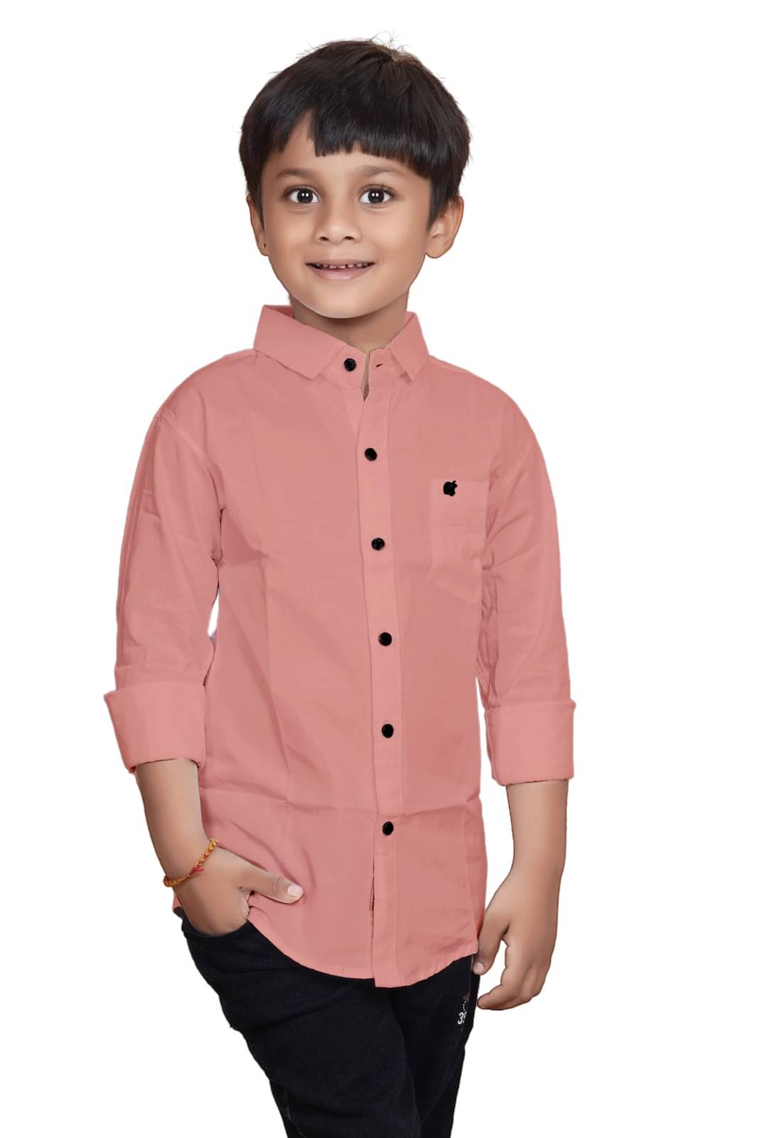     			ZAKAR STYLE Pack of 1 Boys Cotton Blend Full Sleeves Shirt ( Peach )