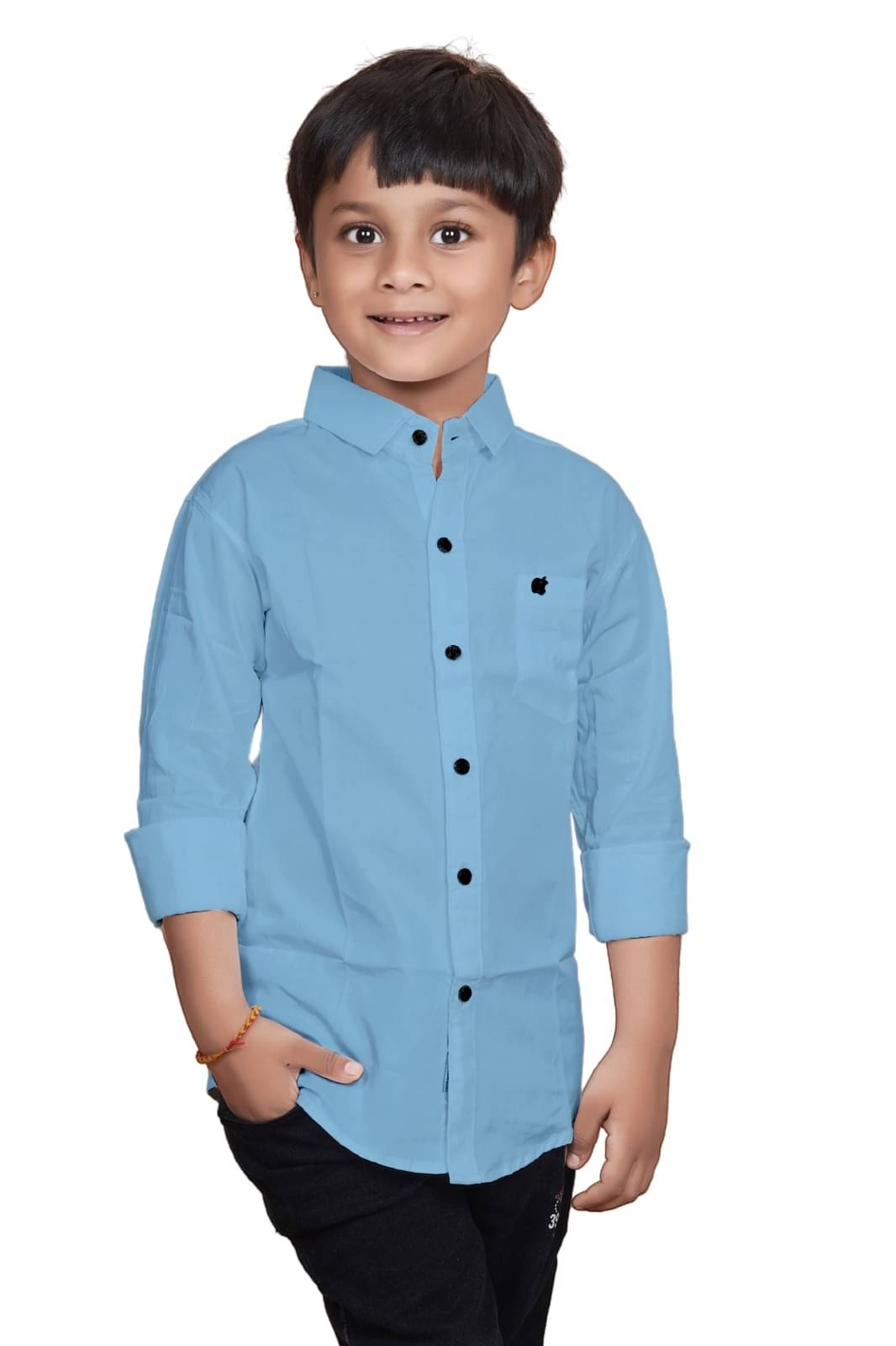 ZAKAR STYLE Pack of 1 Boys Cotton Blend Full Sleeves Shirt ( Sky Blue ) ZAKAR STYLE Pack of 1 Boys Cotton Blend Full Sleeves Shirt ( Sky Blue )