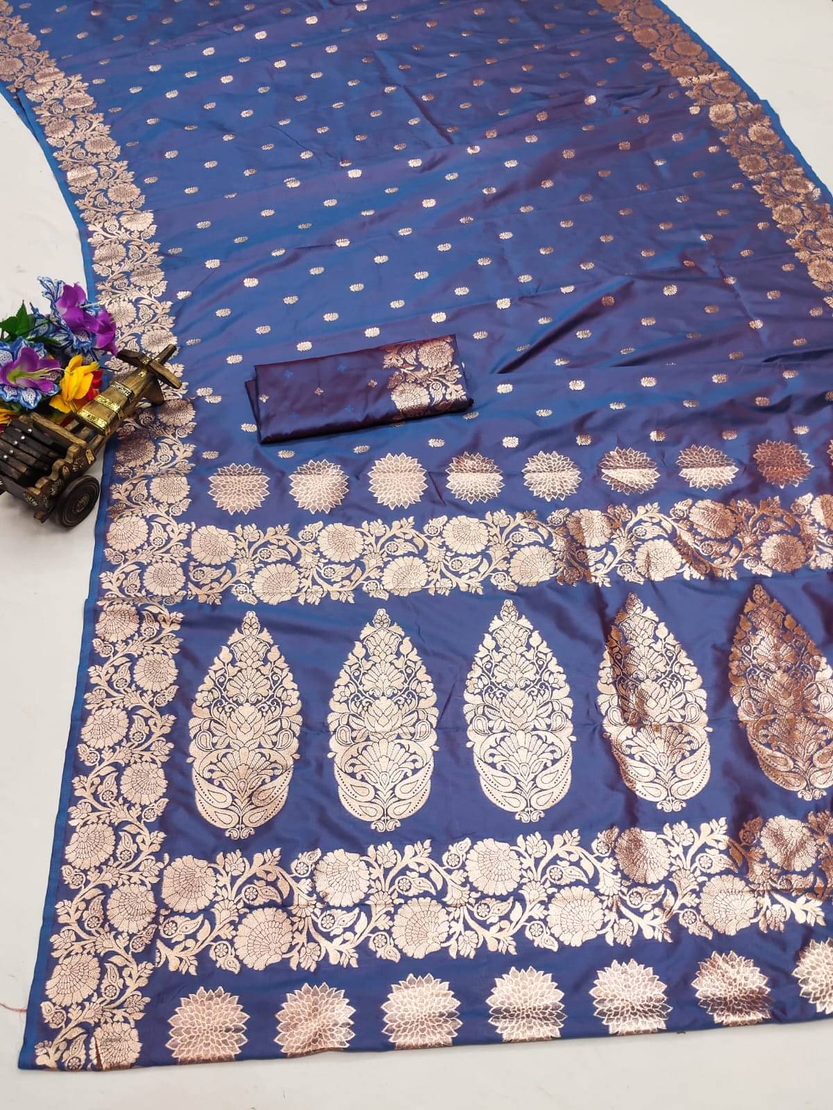     			supalee Tex Kanjivaram Silk Woven Saree With Unstitched Blouse Piece ( Light Blue )
