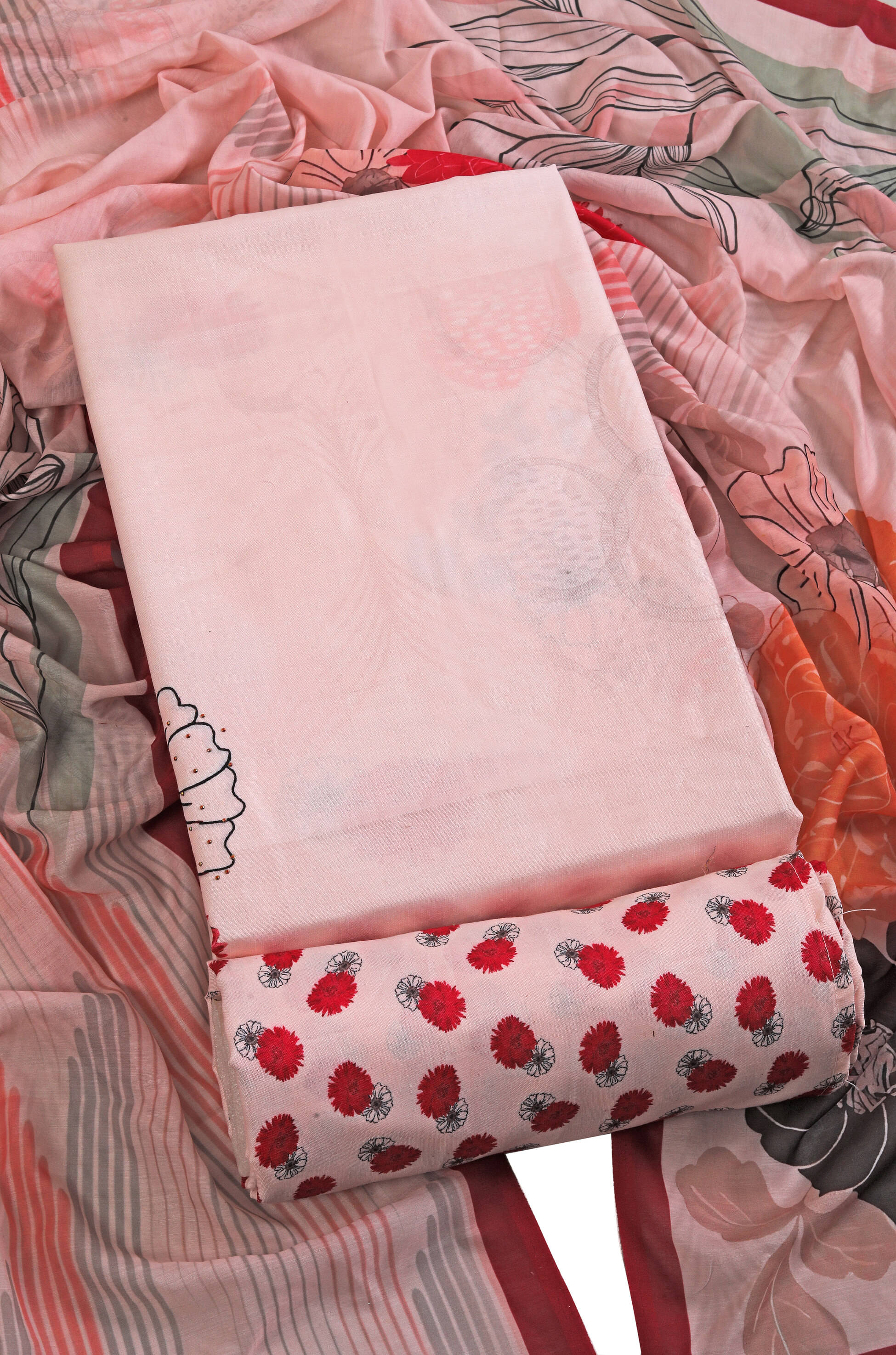 tavas Unstitched Cotton Blend Printed Dress Material - Pink ( Pack of 1 ) tavas Unstitched Cotton Blend Printed Dress Material - Pink ( Pack of 1 )