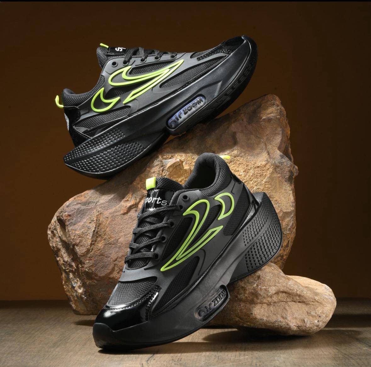     			AADWIN Black Men's Outdoor Shoes