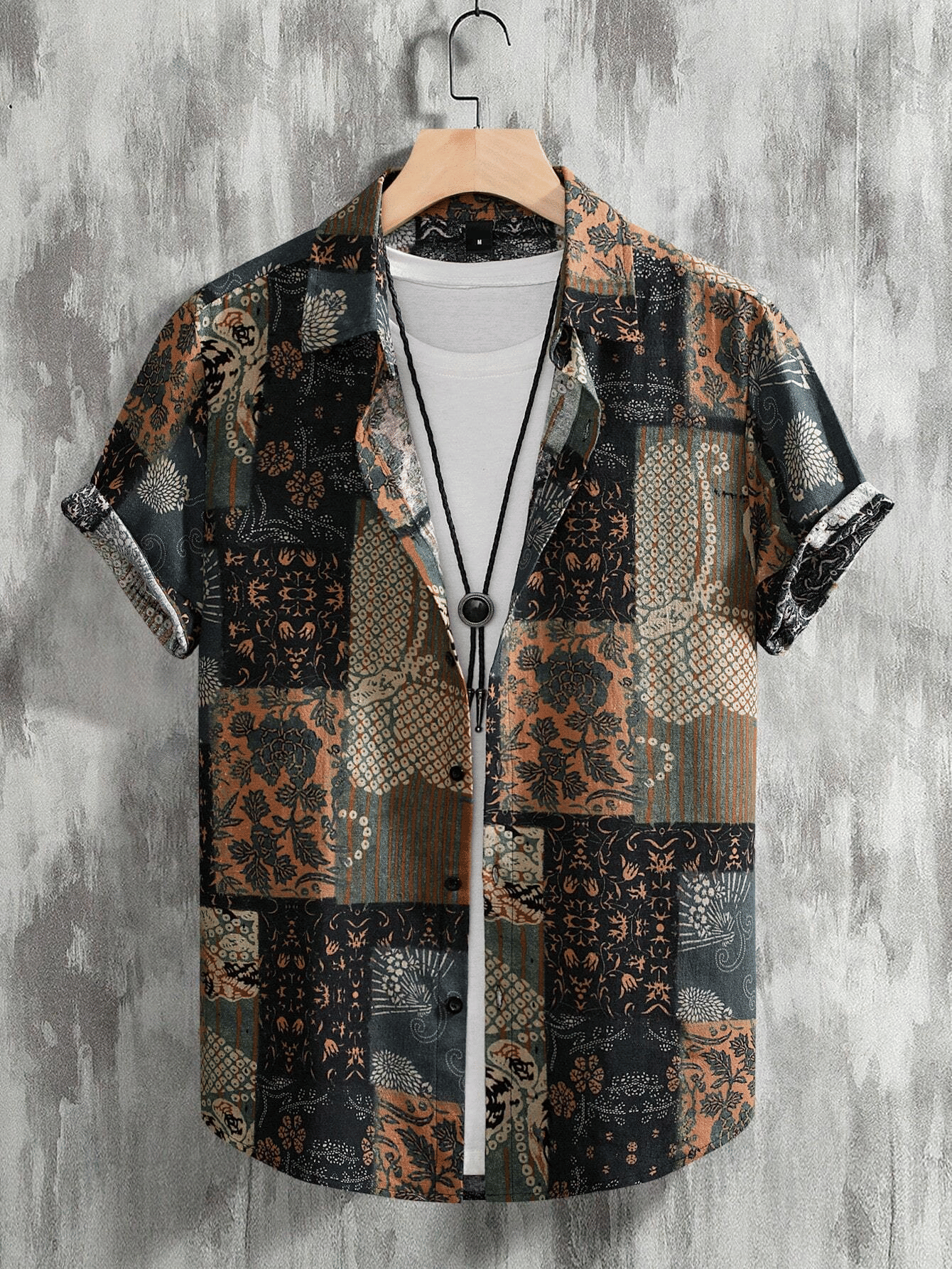     			BEAUE Poly Cotton Regular Fit Printed Half Sleeves Men's Casual Shirt - Black ( Pack of 1 )