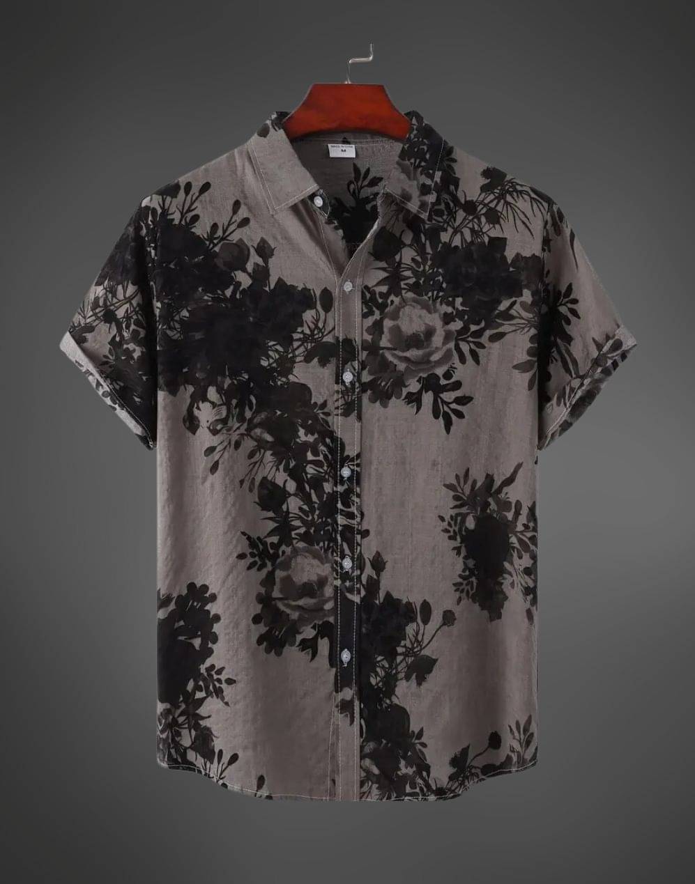     			BEAUE Poly Cotton Regular Fit Printed Half Sleeves Men's Casual Shirt - Black ( Pack of 1 )