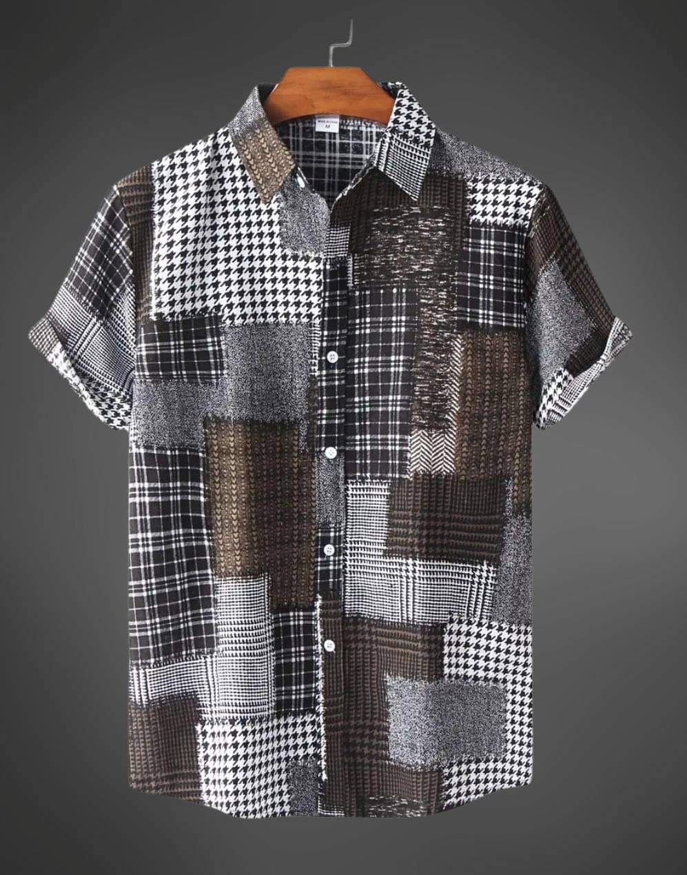     			BEAUE Poly Cotton Regular Fit Printed Half Sleeves Men's Casual Shirt - Black ( Pack of 1 )