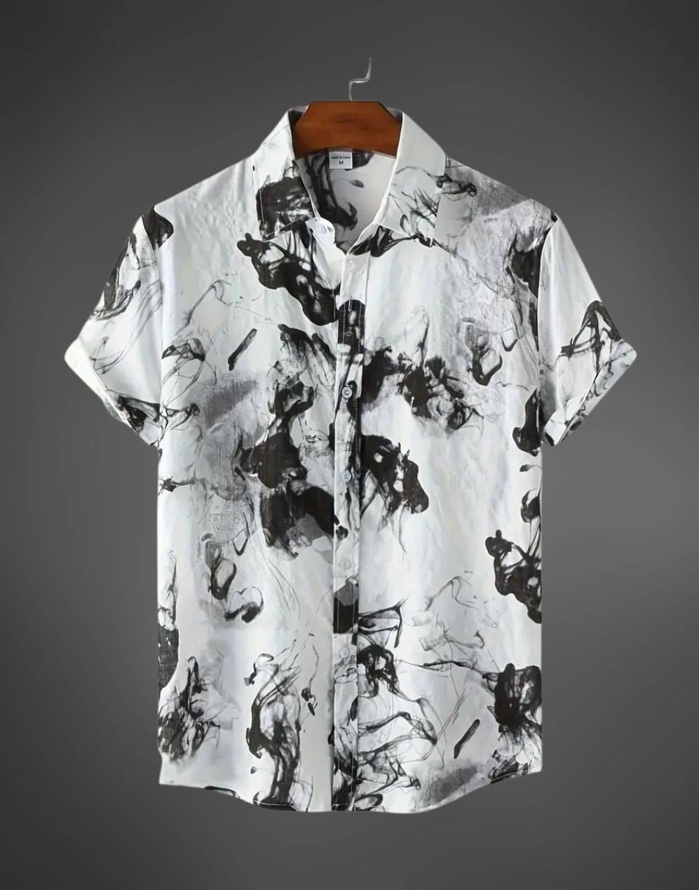     			BEAUE Poly Cotton Regular Fit Printed Half Sleeves Men's Casual Shirt - Black ( Pack of 1 )