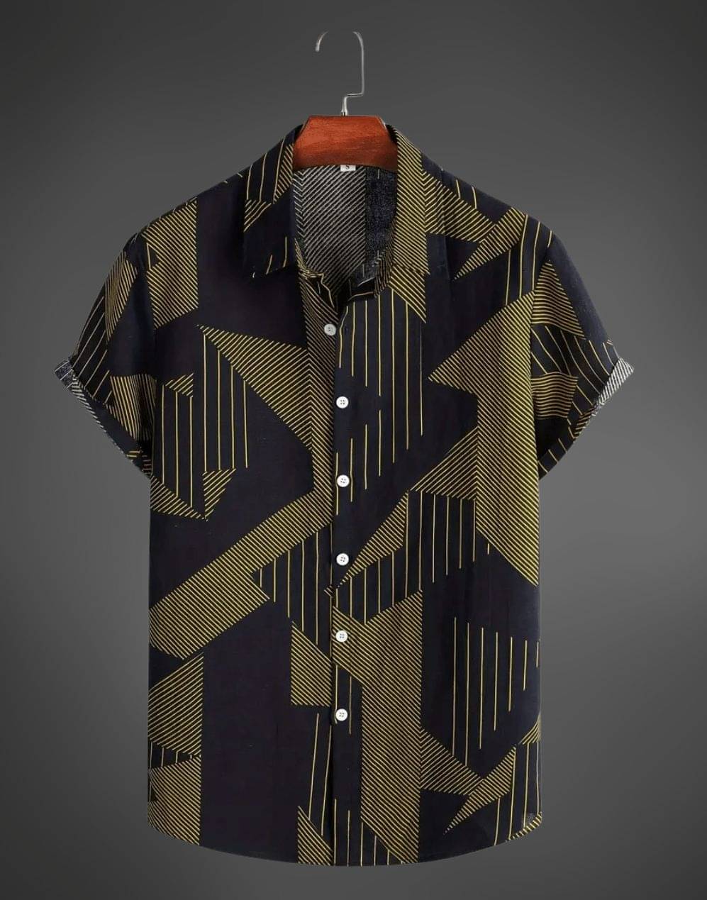     			BEAUE Poly Cotton Regular Fit Printed Half Sleeves Men's Casual Shirt - Black ( Pack of 1 )
