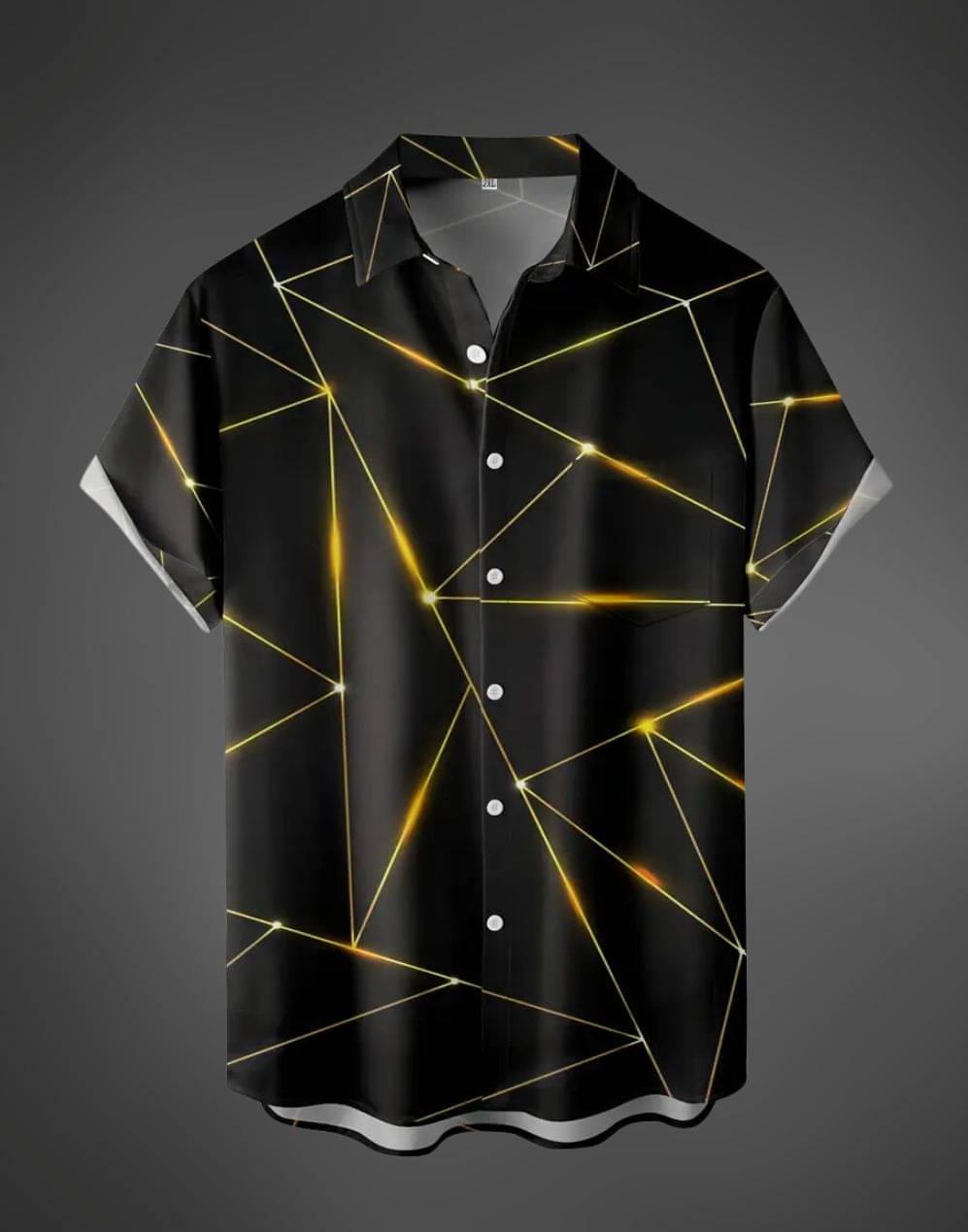     			BEAUE Poly Cotton Regular Fit Printed Half Sleeves Men's Casual Shirt - Black ( Pack of 1 )
