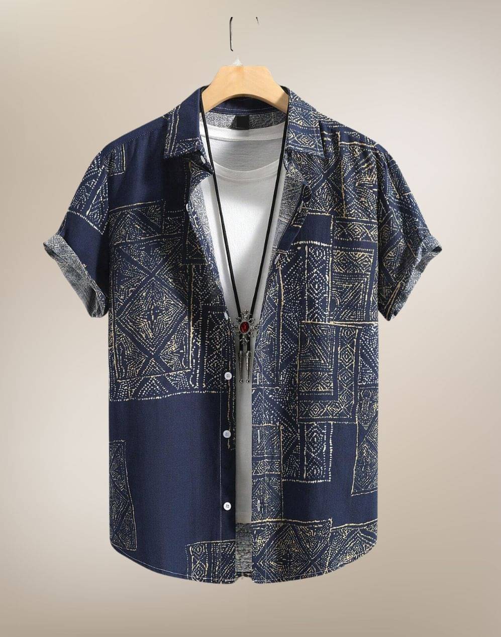 BEAUE Poly Cotton Regular Fit Printed Half Sleeves Men's Casual Shirt - Blue ( Pack of 1 ) BEAUE Poly Cotton Regular Fit Printed Half Sleeves Men's Casual Shirt - Blue ( Pack of 1 )