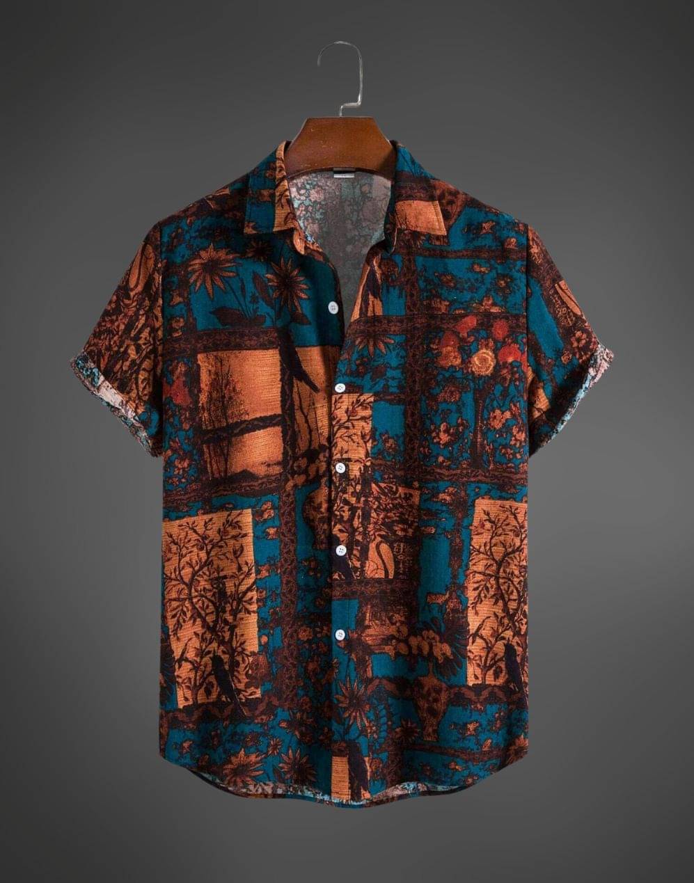 BEAUE Poly Cotton Regular Fit Printed Half Sleeves Men's Casual Shirt - Blue ( Pack of 1 ) BEAUE Poly Cotton Regular Fit Printed Half Sleeves Men's Casual Shirt - Blue ( Pack of 1 )