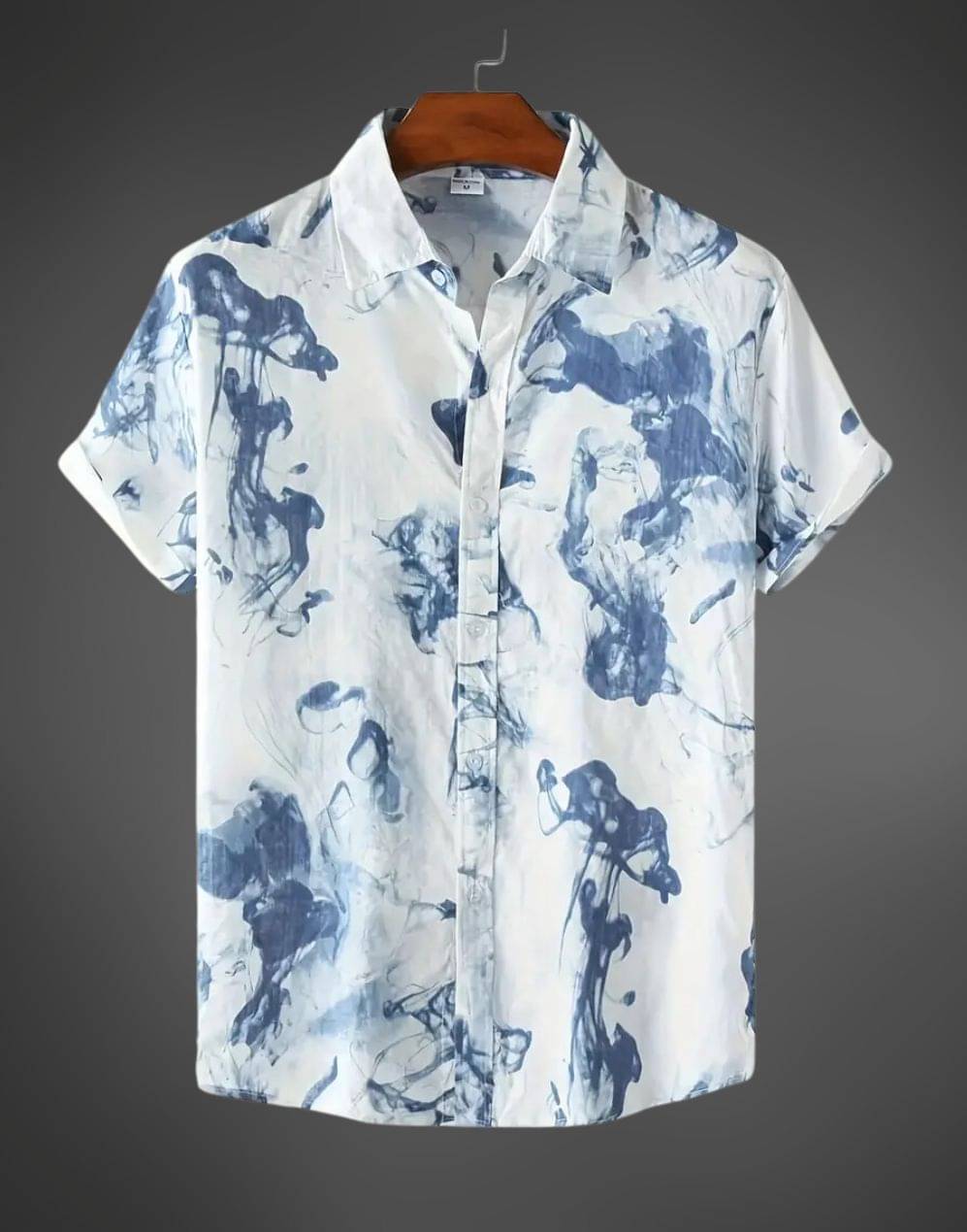     			BEAUE Poly Cotton Regular Fit Printed Half Sleeves Men's Casual Shirt - Blue ( Pack of 1 )