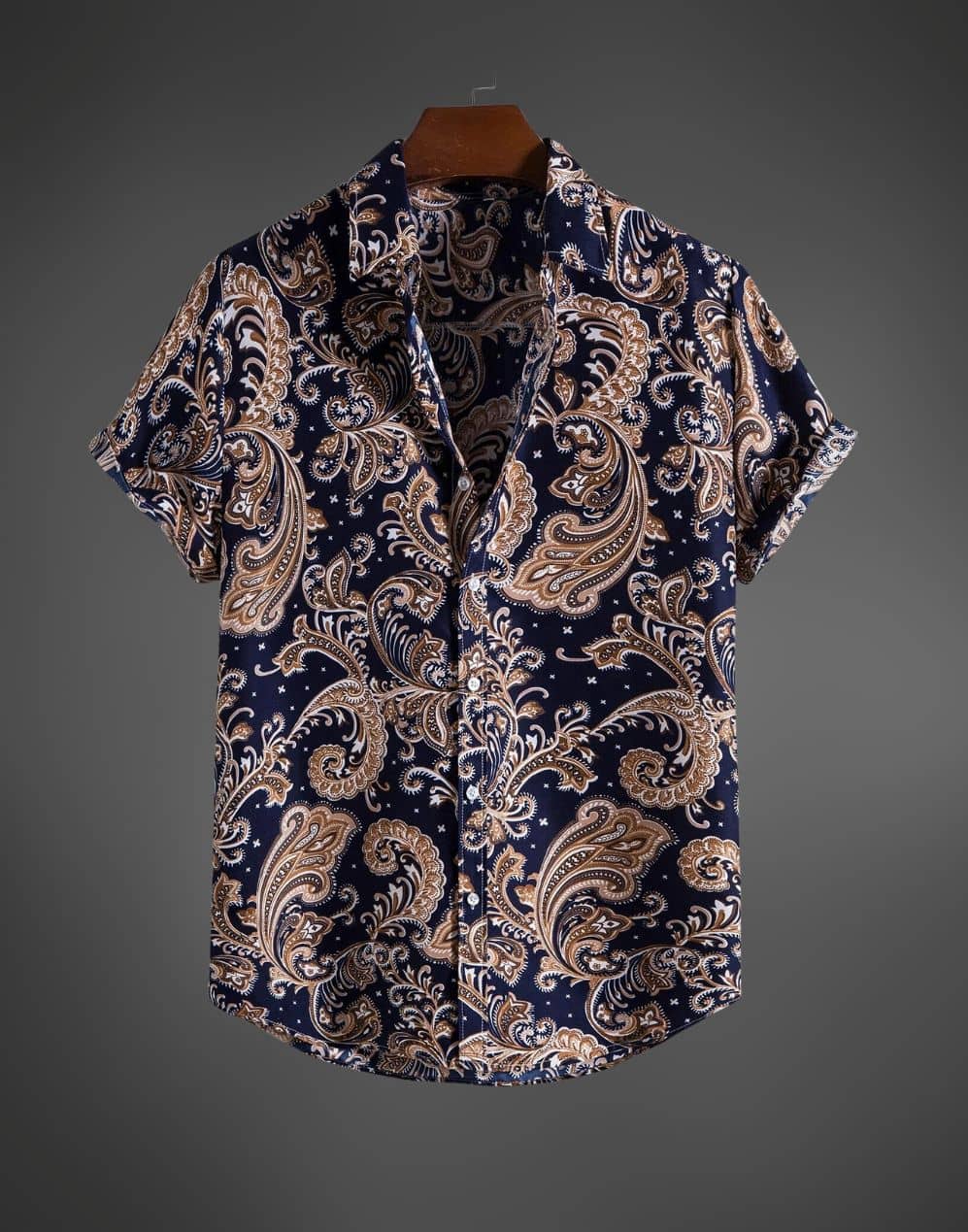 BEAUE Poly Cotton Regular Fit Printed Half Sleeves Men's Casual Shirt - Coffee ( Pack of 1 )
