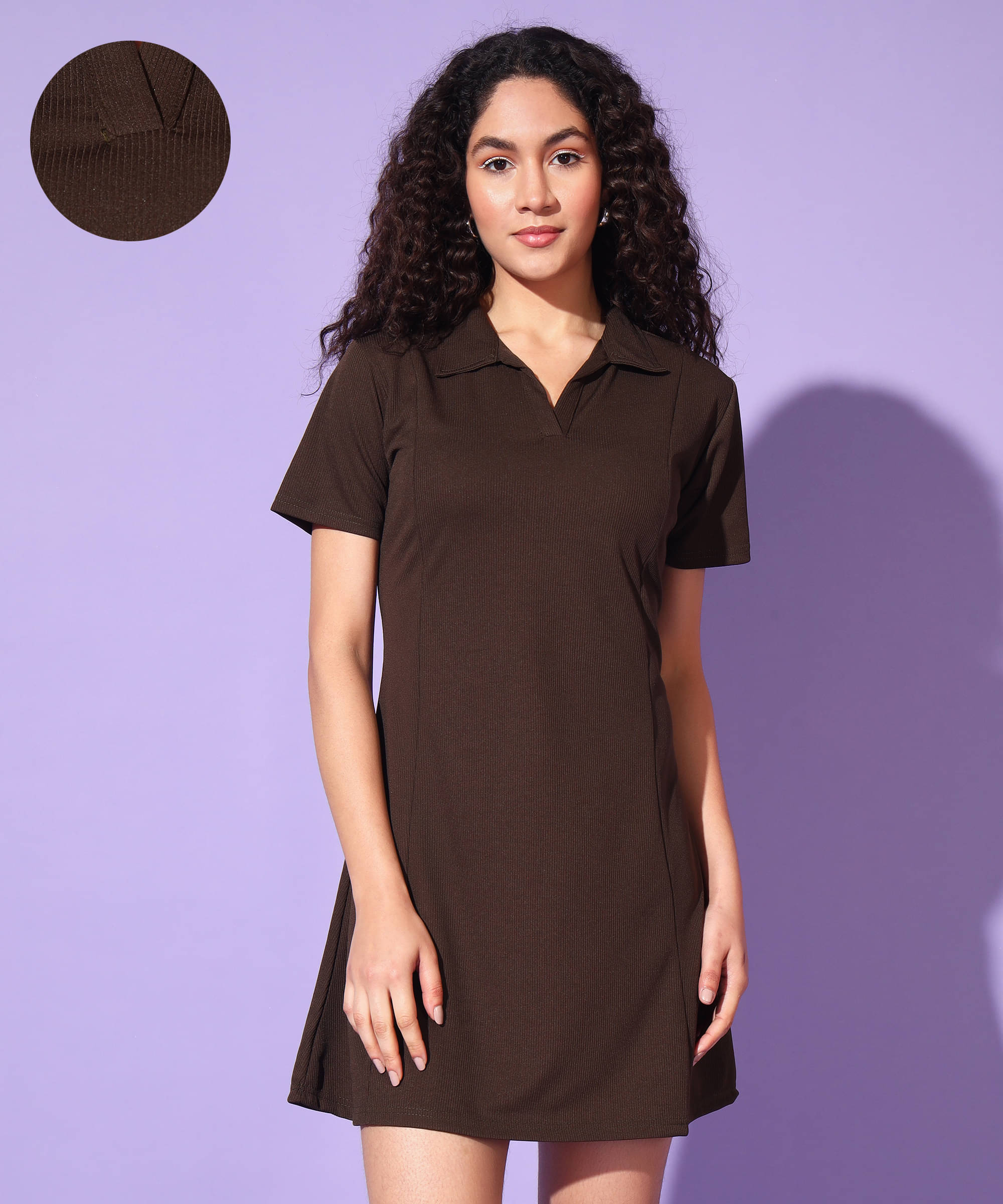 Christy World Women Lycra Solid T-shirt Dress ( Green ) Christy World Women Lycra Solid T-shirt Dress ( Green )