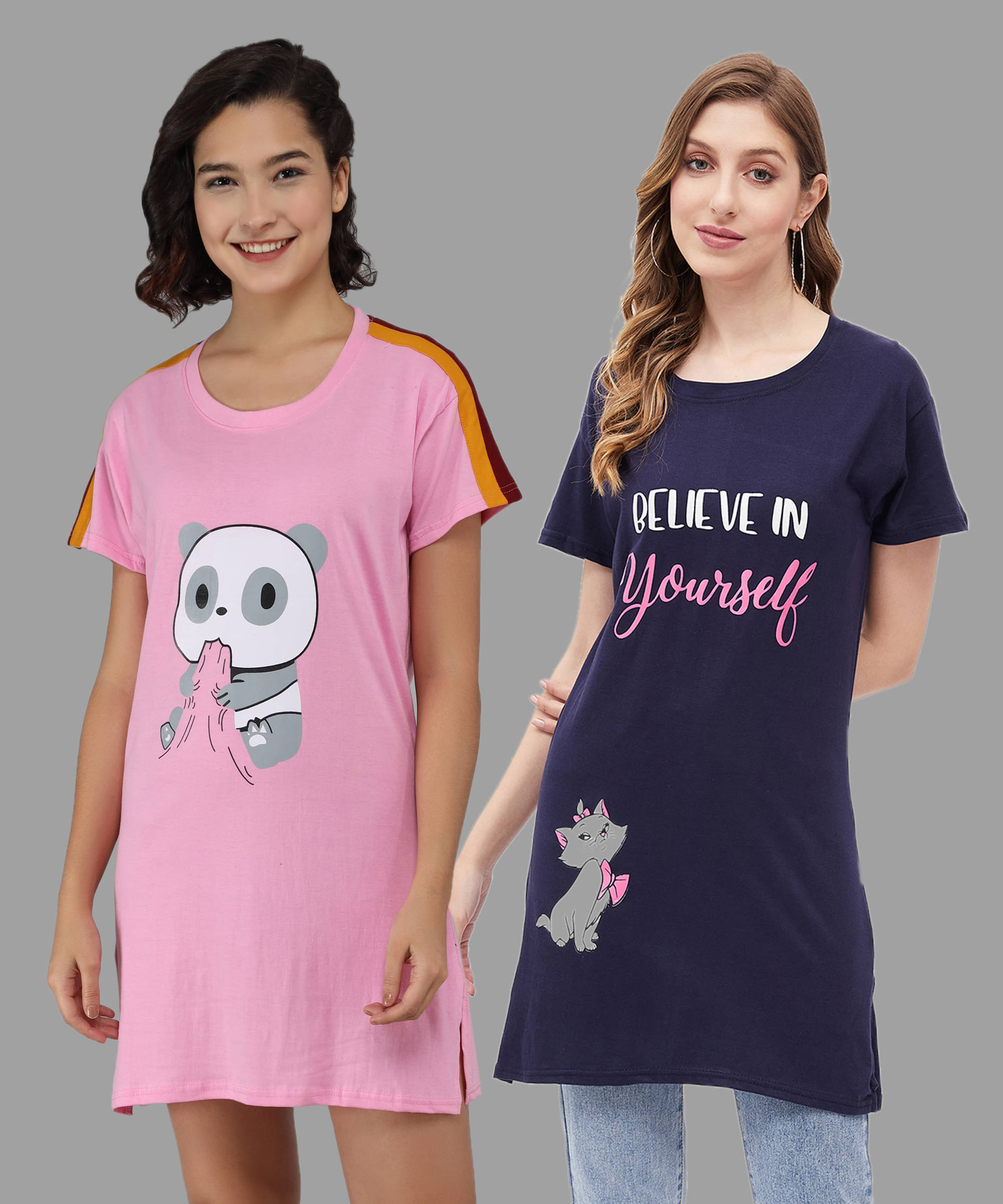 Christy World Women Cotton Printed Regular Fit Round Neck T-Shirt ( Multicolor 5 ) Christy World Women Cotton Printed Regular Fit Round Neck T-Shirt ( Multicolor 5 )