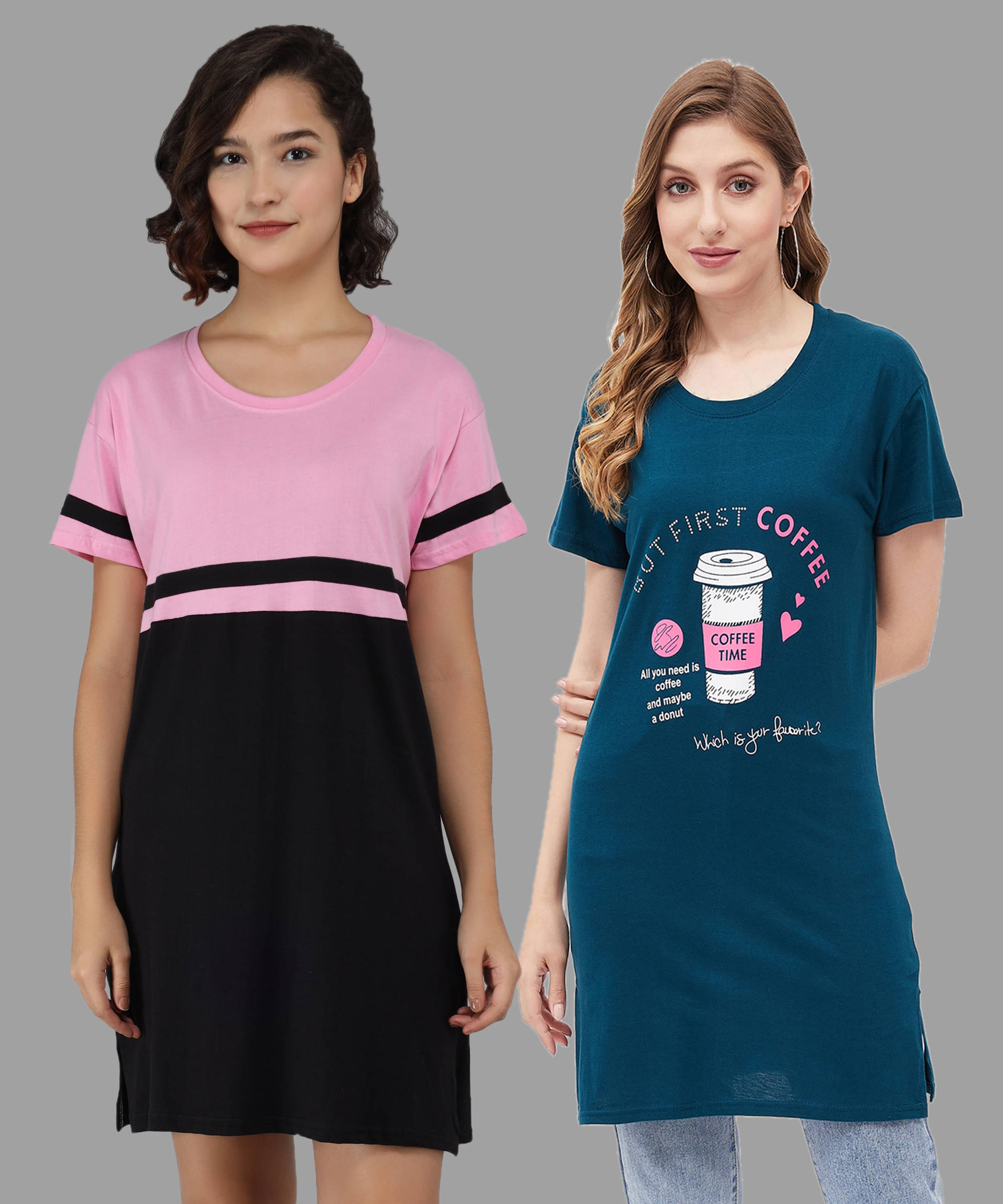     			Christy World Women Cotton Printed Regular Fit Round Neck T-Shirt ( Multicolor 4 )
