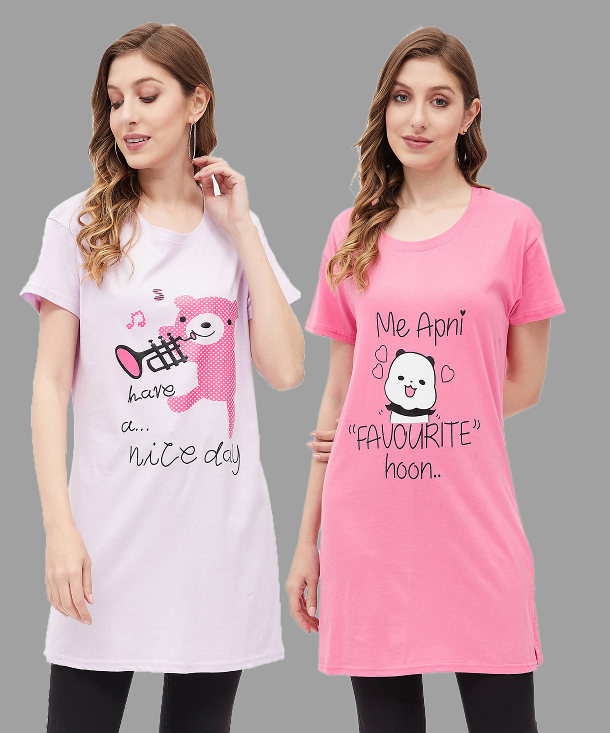     			Christy World Women Cotton Printed Regular Fit Round Neck T-Shirt ( Multicolor 3 )