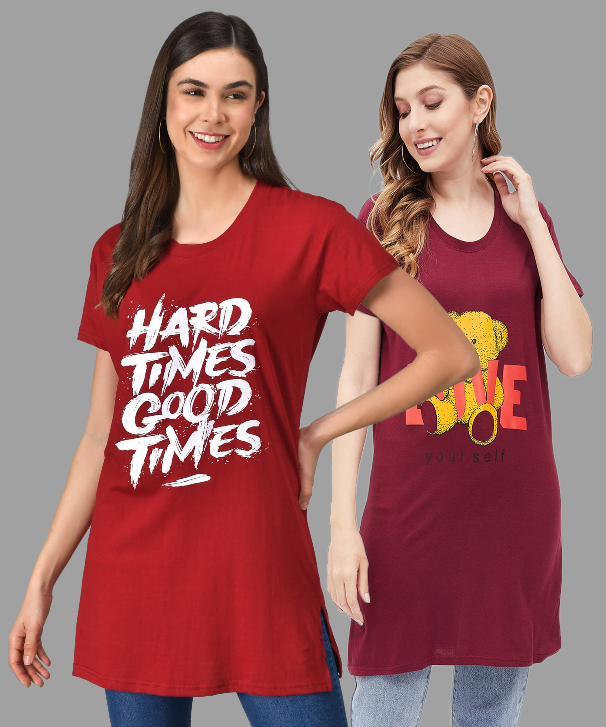     			Christy World Women Cotton Printed Regular Fit Round Neck T-Shirt ( Multicolor 9 )