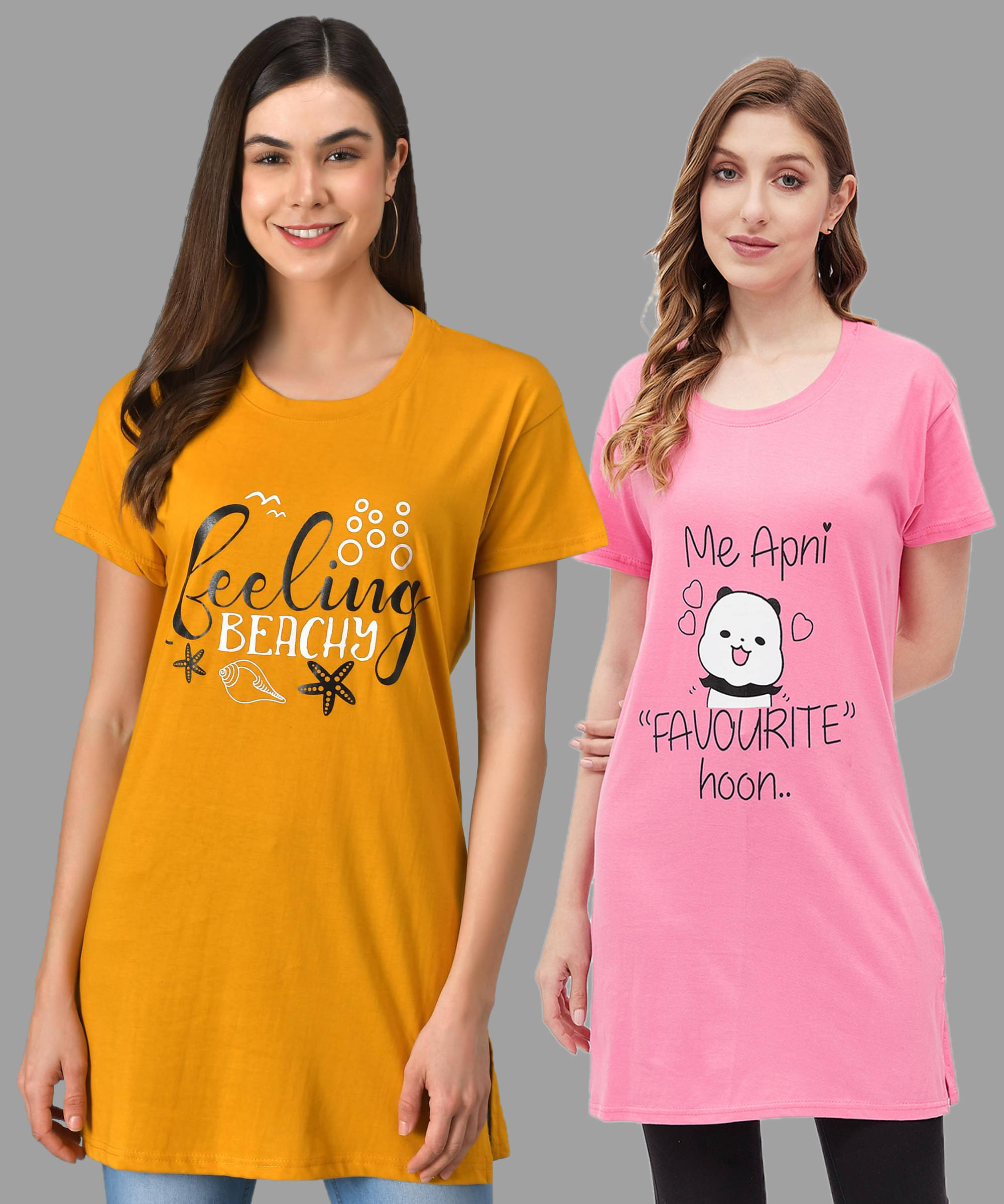 Christy World Women Cotton Printed Regular Fit Round Neck T-Shirt ( Multicolor 1 ) Christy World Women Cotton Printed Regular Fit Round Neck T-Shirt ( Multicolor 1 )