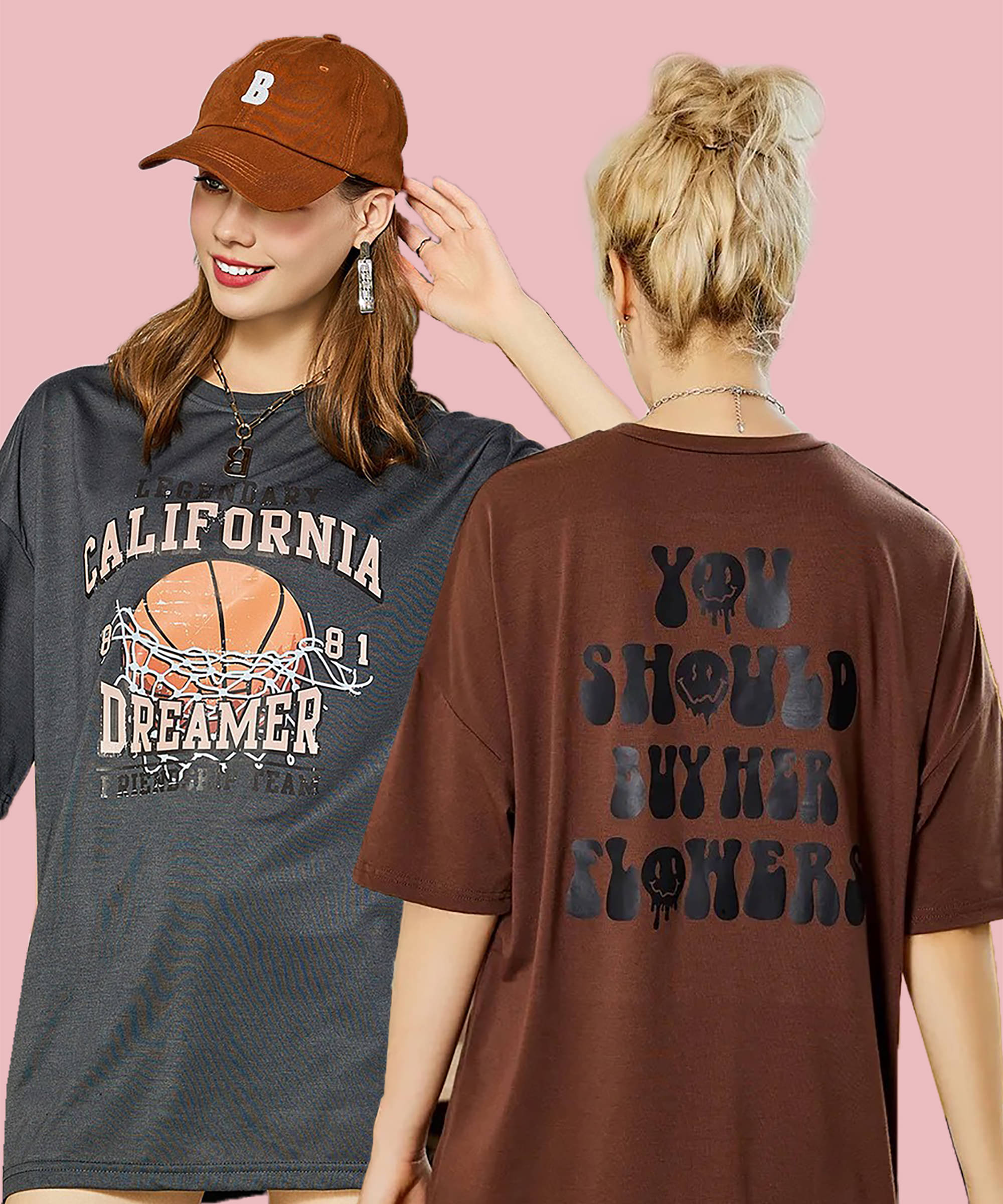     			Christy World Women Cotton Printed Oversized Fit Round Neck T-Shirt ( Multicolor 6 )