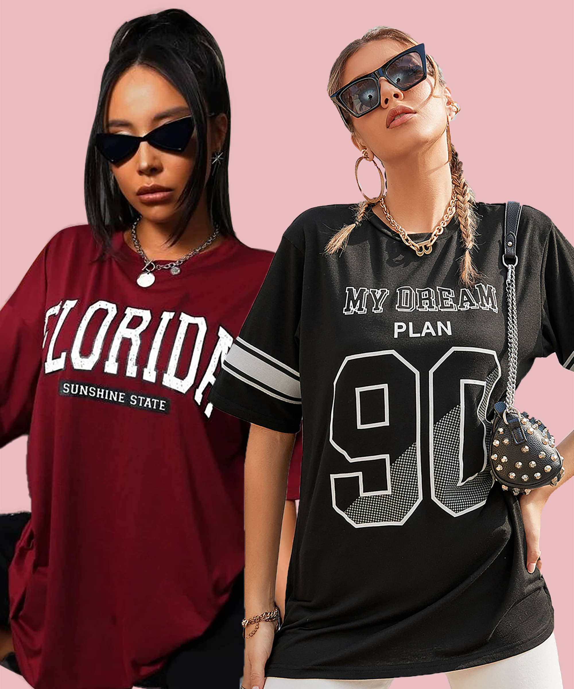     			Christy World Women Cotton Printed Oversized Fit Round Neck T-Shirt ( Multicolor 14 )