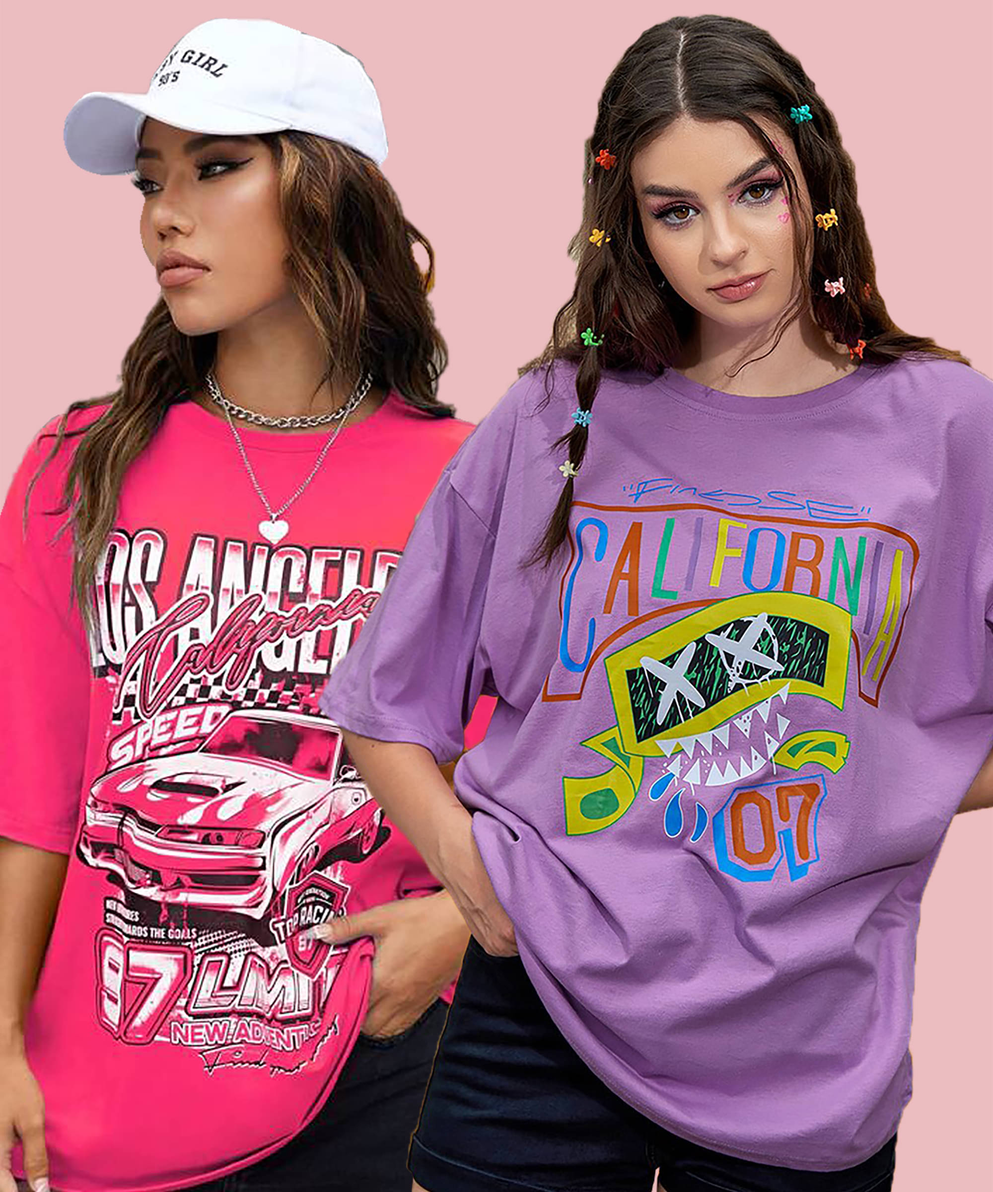     			Christy World Women Cotton Printed Oversized Fit Round Neck T-Shirt ( Multicolor 4 )