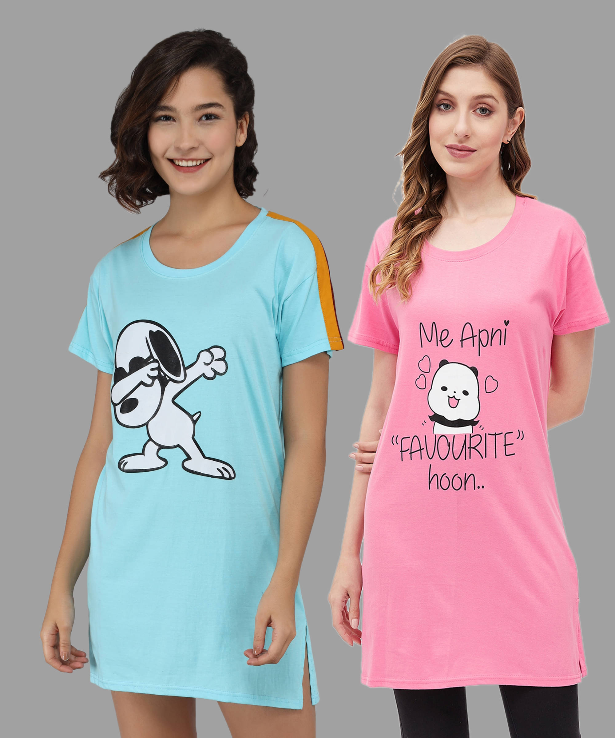     			Christy World Women Cotton Printed Regular Fit Round Neck T-Shirt ( Multicolor 4 )