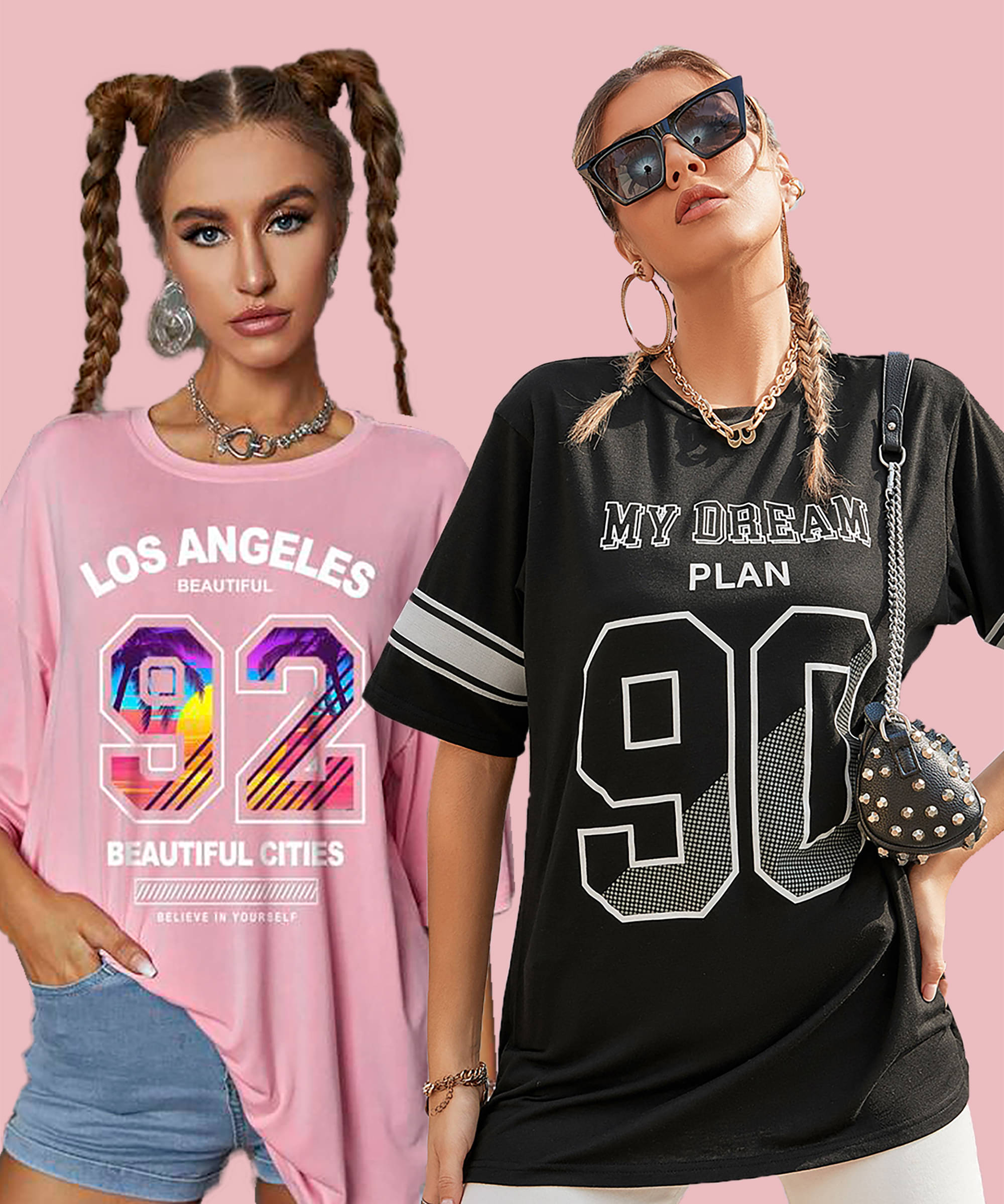 Christy World Women Cotton Printed Oversized Fit Round Neck T-Shirt ( Multicolor 2 )     			Christy World Women Cotton Printed Oversized Fit Round Neck T-Shirt ( Multicolor 2 )