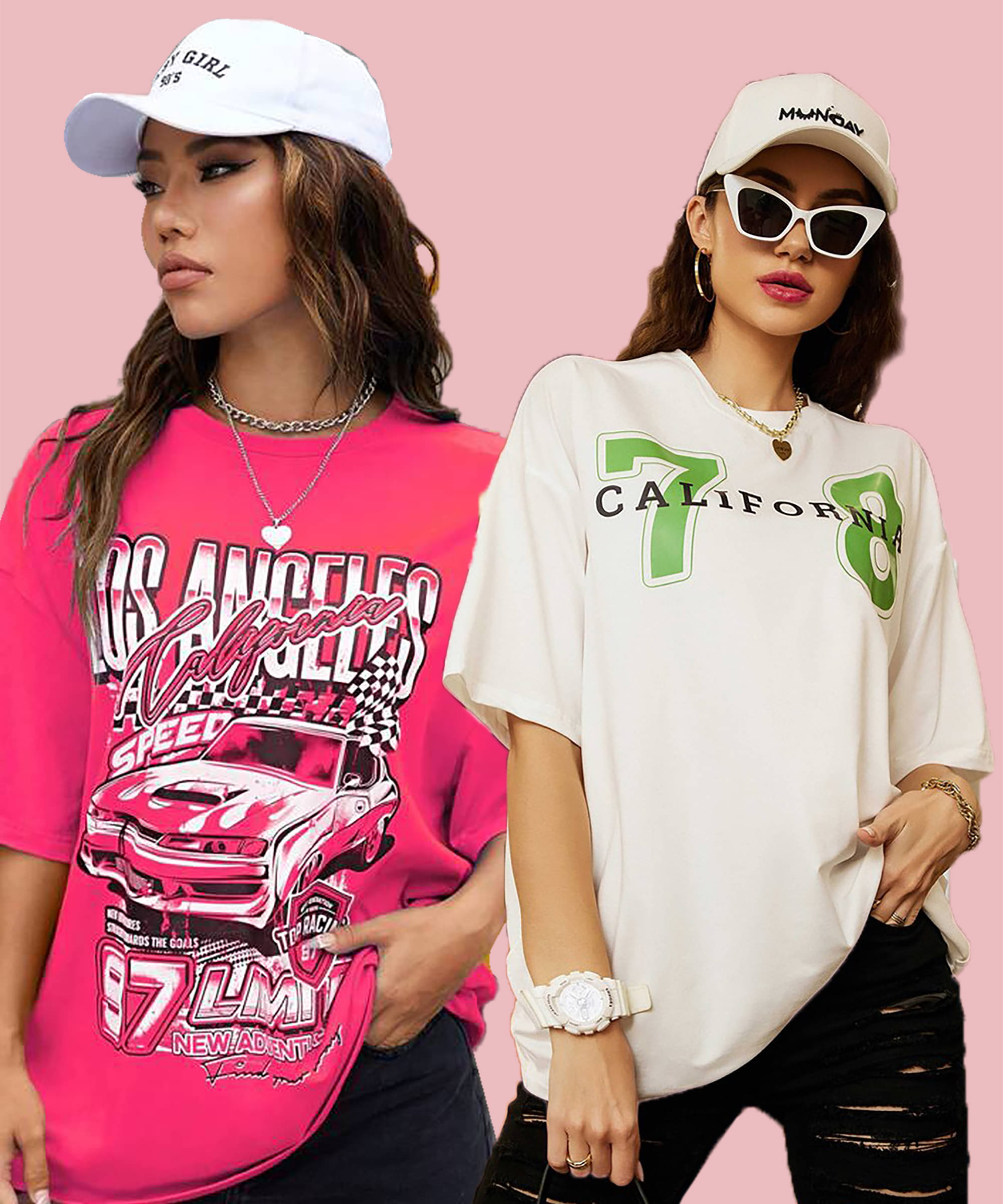     			Christy World Women Cotton Printed Oversized Fit Round Neck T-Shirt ( Multicolor 2 )