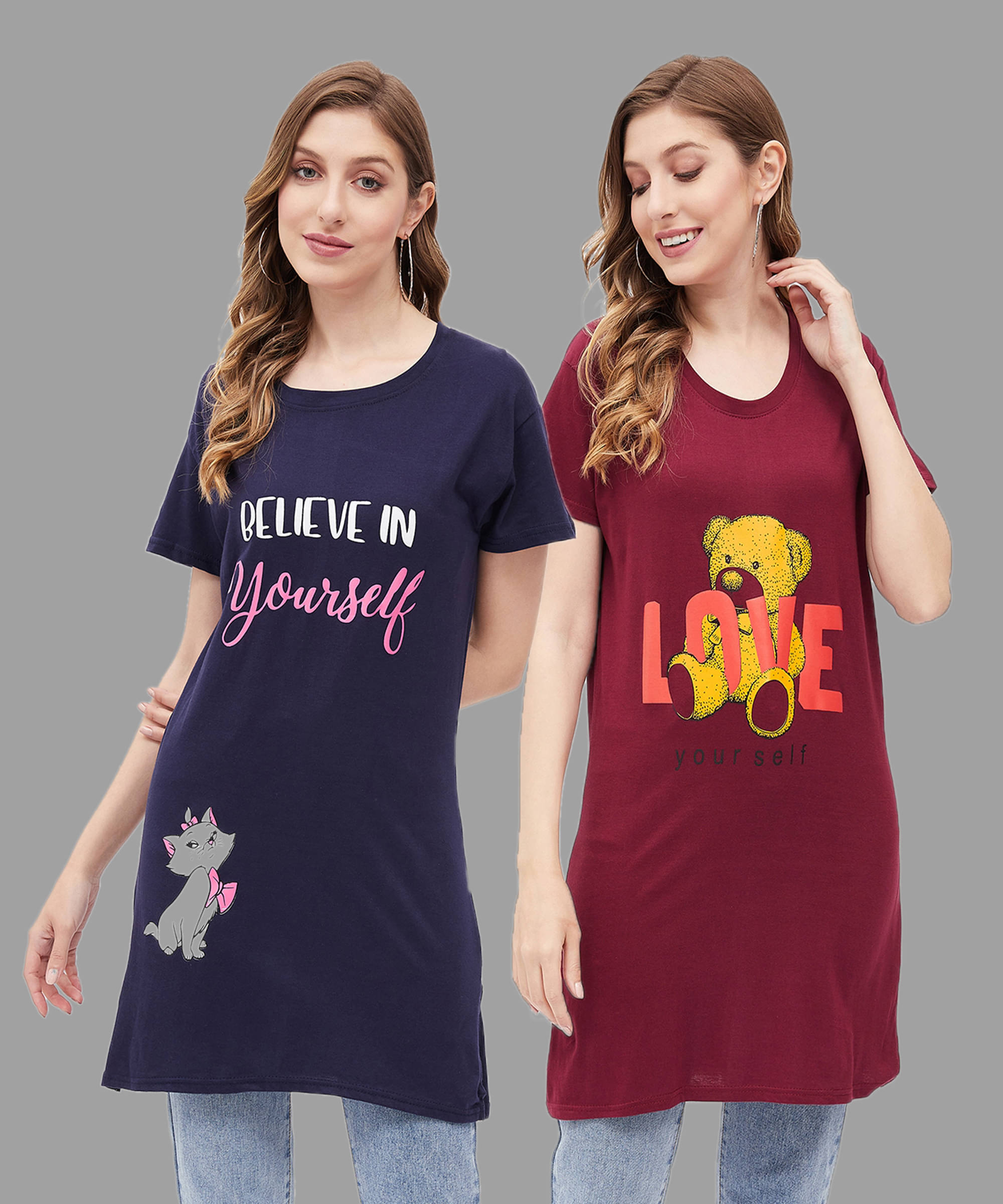 Christy World Women Cotton Printed Regular Fit Round Neck T-Shirt ( Multicolor 3 ) Christy World Women Cotton Printed Regular Fit Round Neck T-Shirt ( Multicolor 3 )