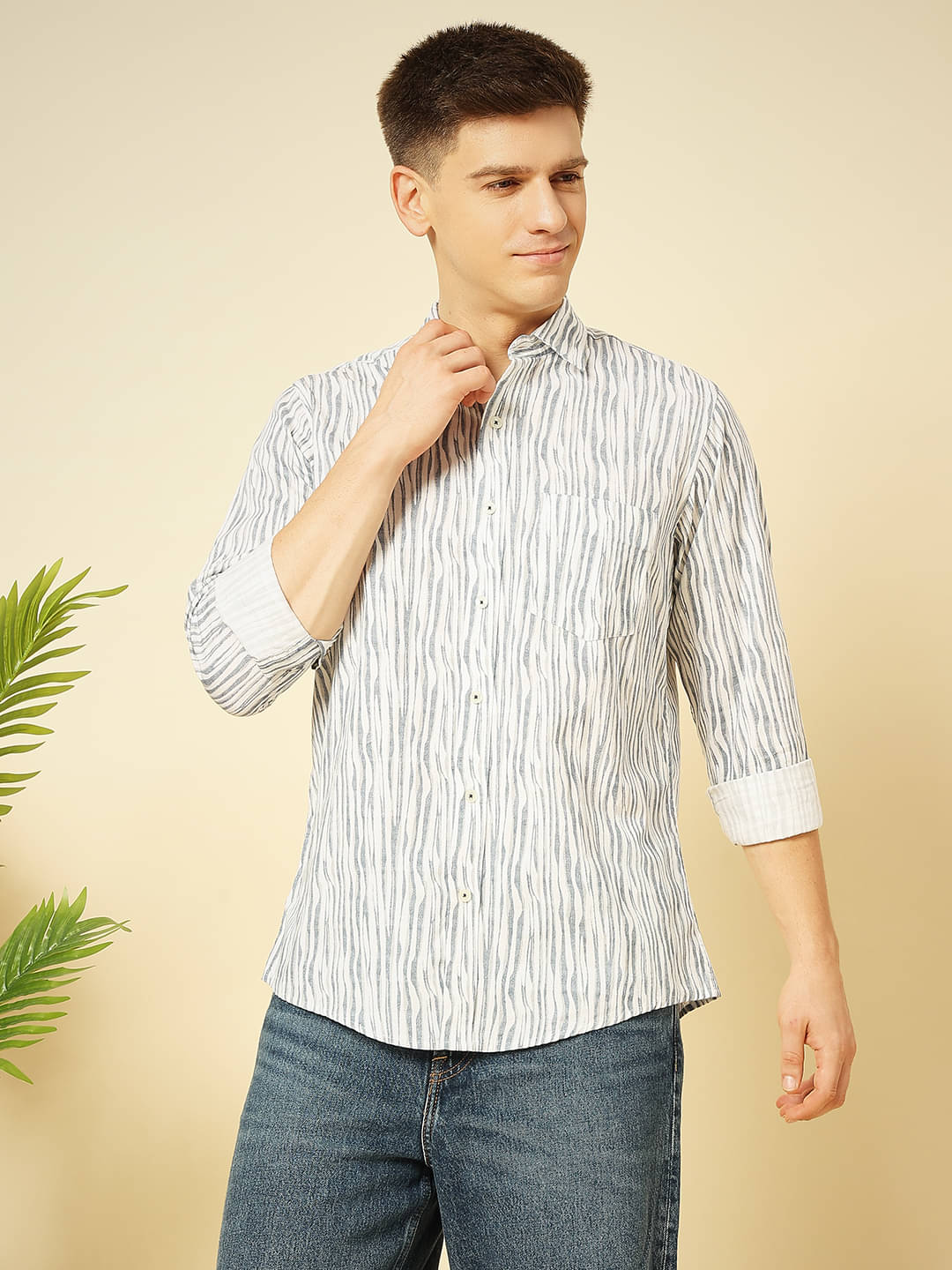 ENSPYR 100% Cotton Regular Fit Printed Full Sleeves Men's Casual Shirt - Blue ( Pack of 1 ) ENSPYR 100% Cotton Regular Fit Printed Full Sleeves Men's Casual Shirt - Blue ( Pack of 1 )