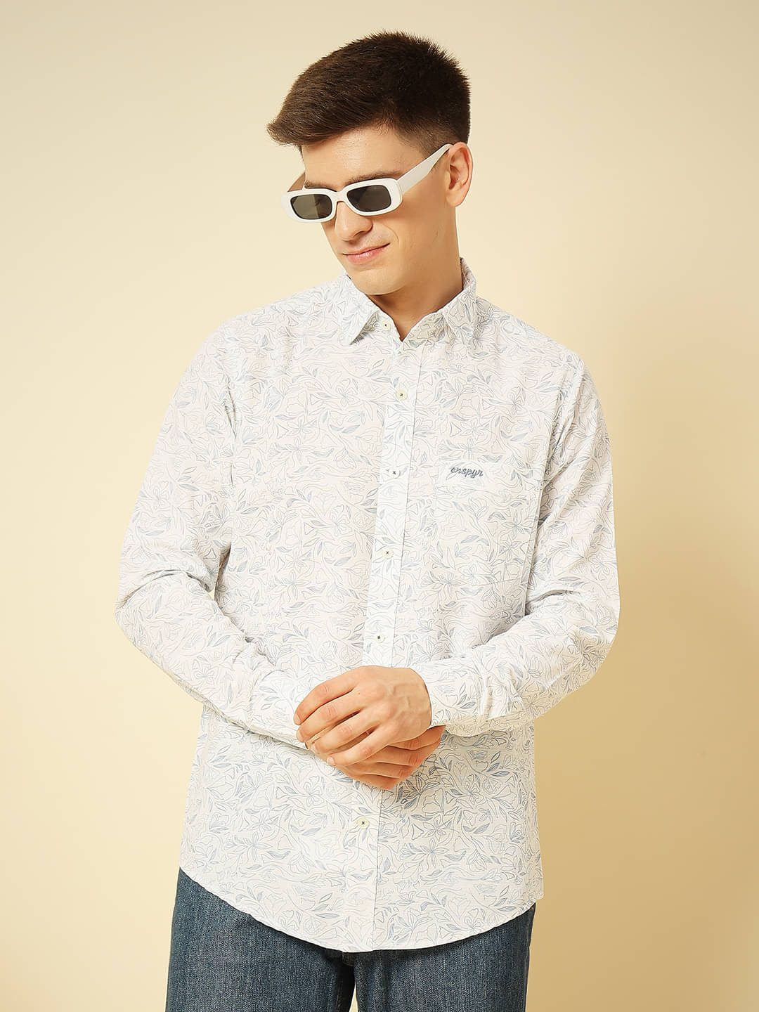 ENSPYR 100% Cotton Regular Fit Printed Full Sleeves Men's Casual Shirt - Blue ( Pack of 1 ) ENSPYR 100% Cotton Regular Fit Printed Full Sleeves Men's Casual Shirt - Blue ( Pack of 1 )