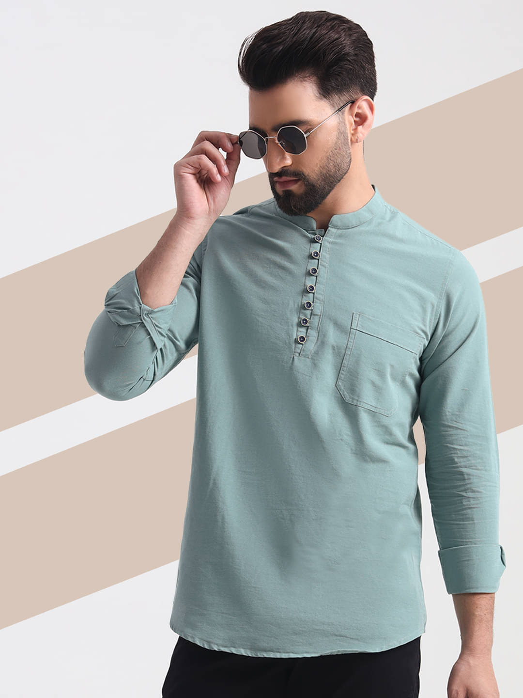 ENSPYR Grey Cotton Men's Regular Kurta ( Pack of 1 ) ENSPYR Grey Cotton Men's Regular Kurta ( Pack of 1 )